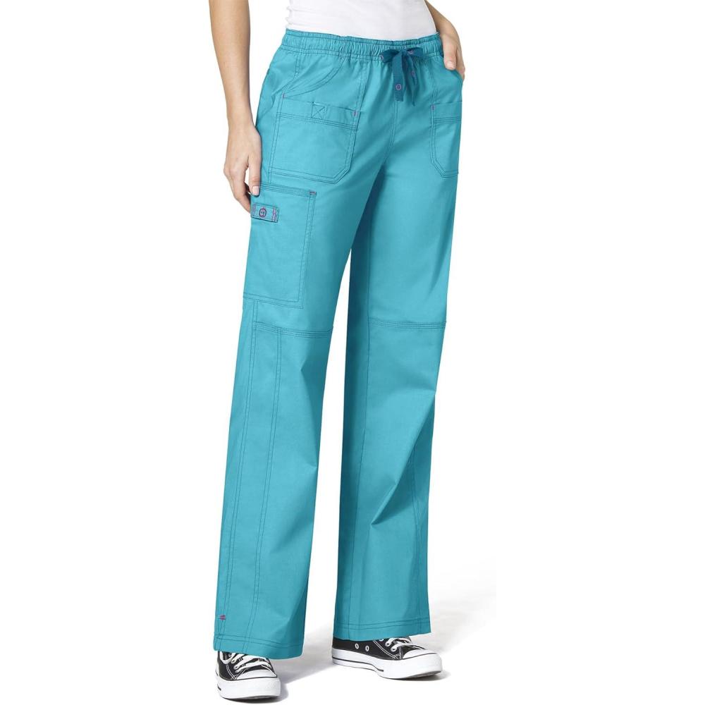 WonderWink Women’s Wonderflex Faith Scrub Pant(Aqua)