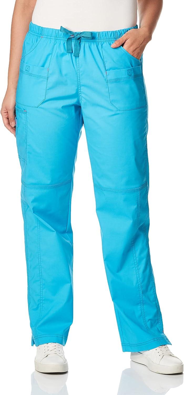 WonderWink Women’s Wonderflex Faith Scrub Pant(Aqua)