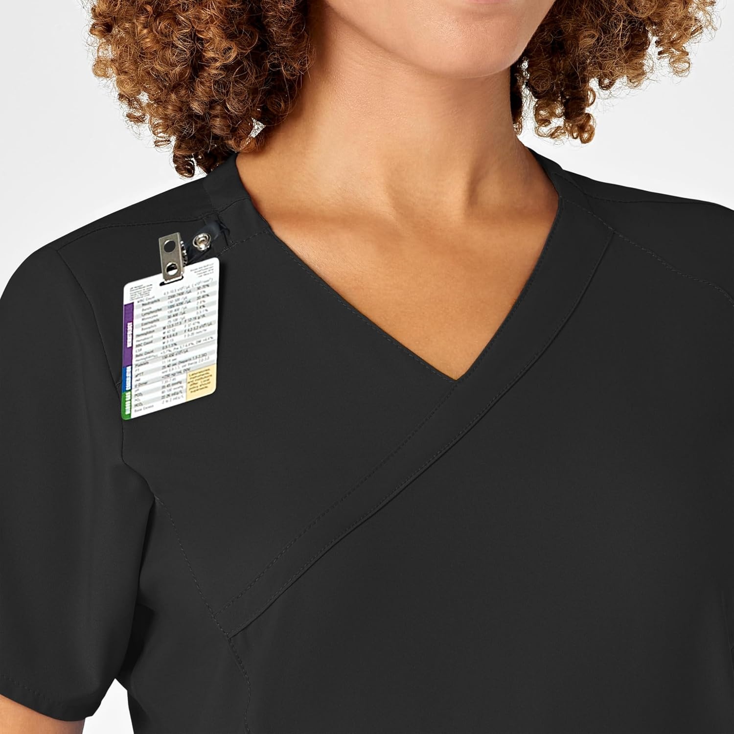 Wink Scrubs for Women, W123, Mock Wrap Tops with 10 Pockets