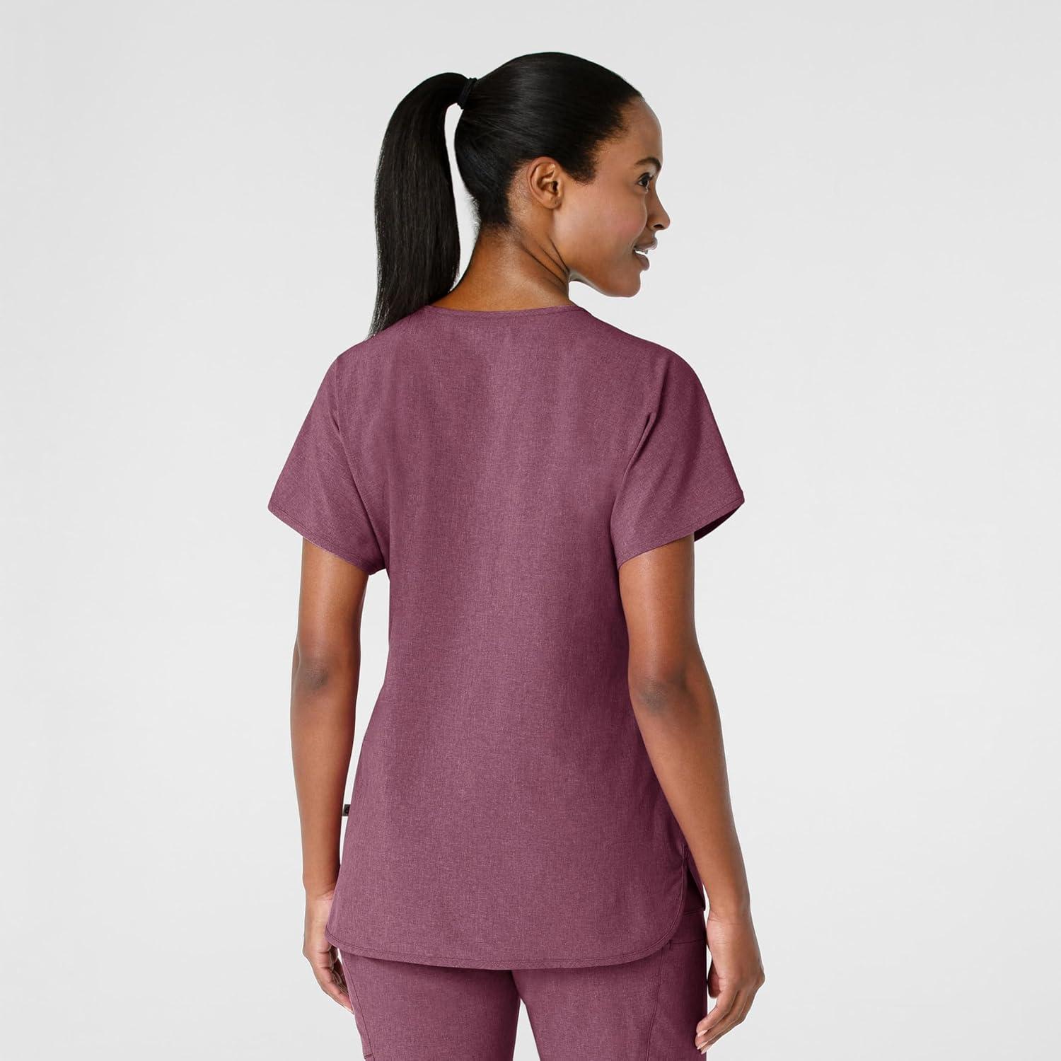 Wink Women’s Scrub Top(Wine Heather)