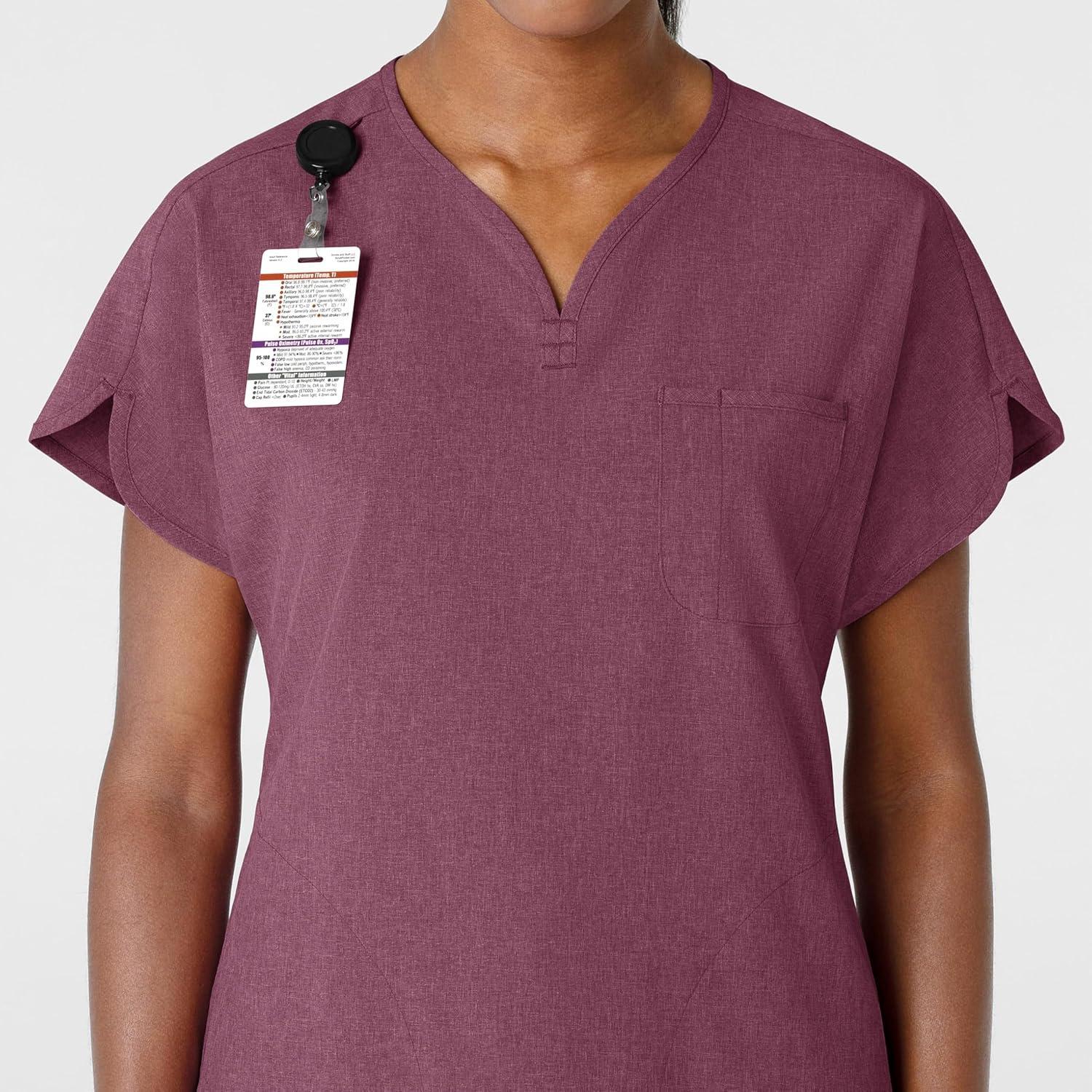 Wink Women’s Scrub Top(Wine Heather)