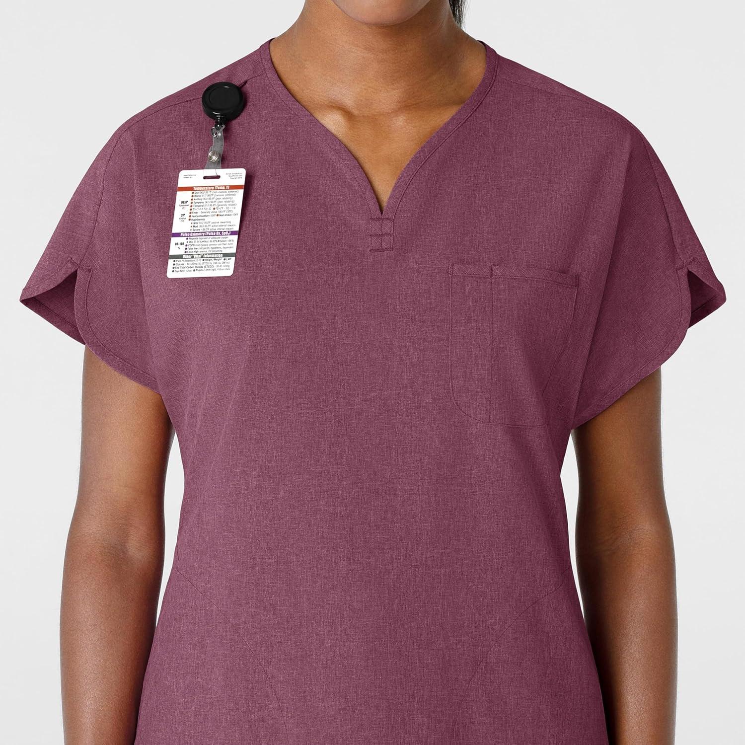 Wink Women’s Scrub Top(Wine Heather)