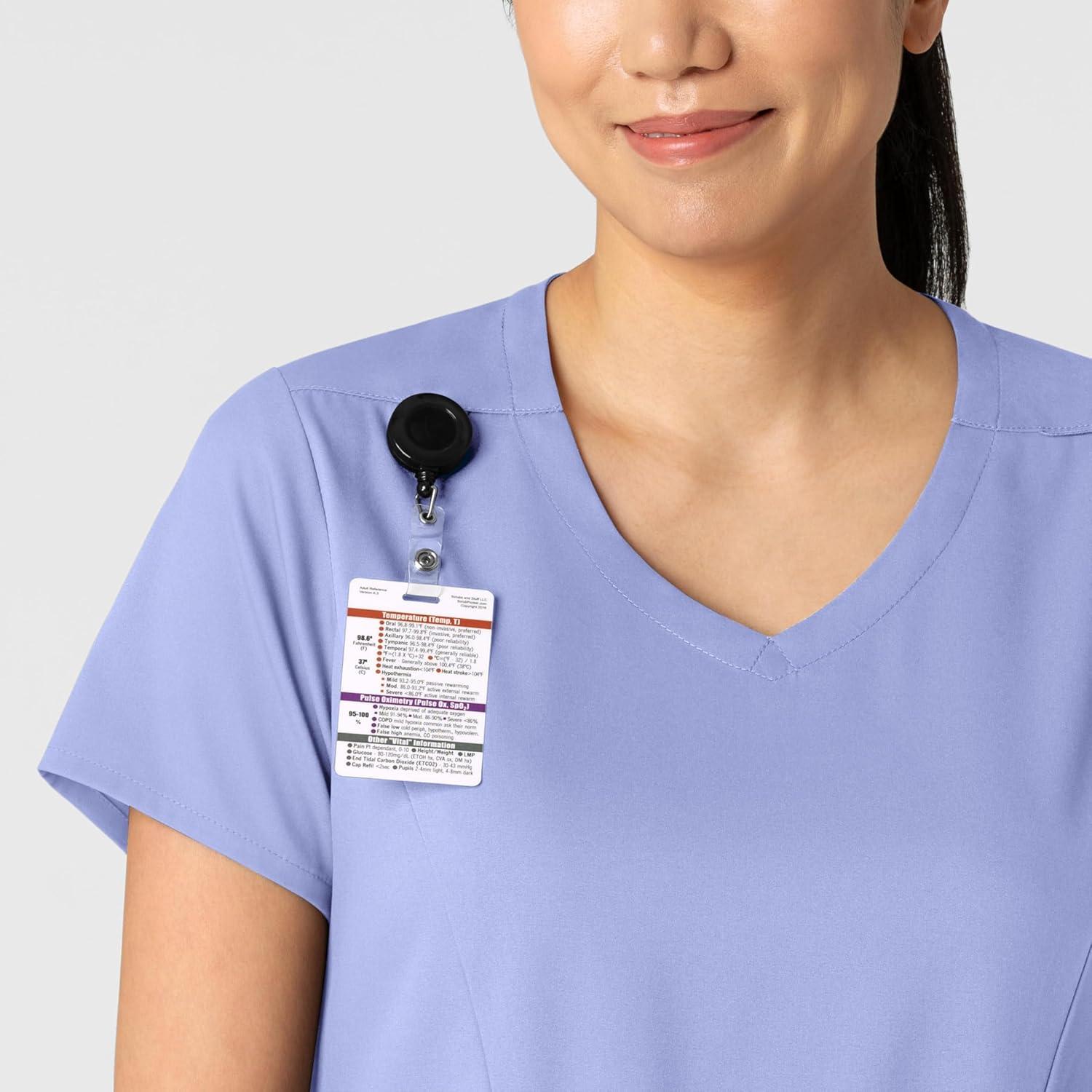 Wink Boundless Women’s 2-Pocket V-Neck Scrub Top – Ceil Blue, XS