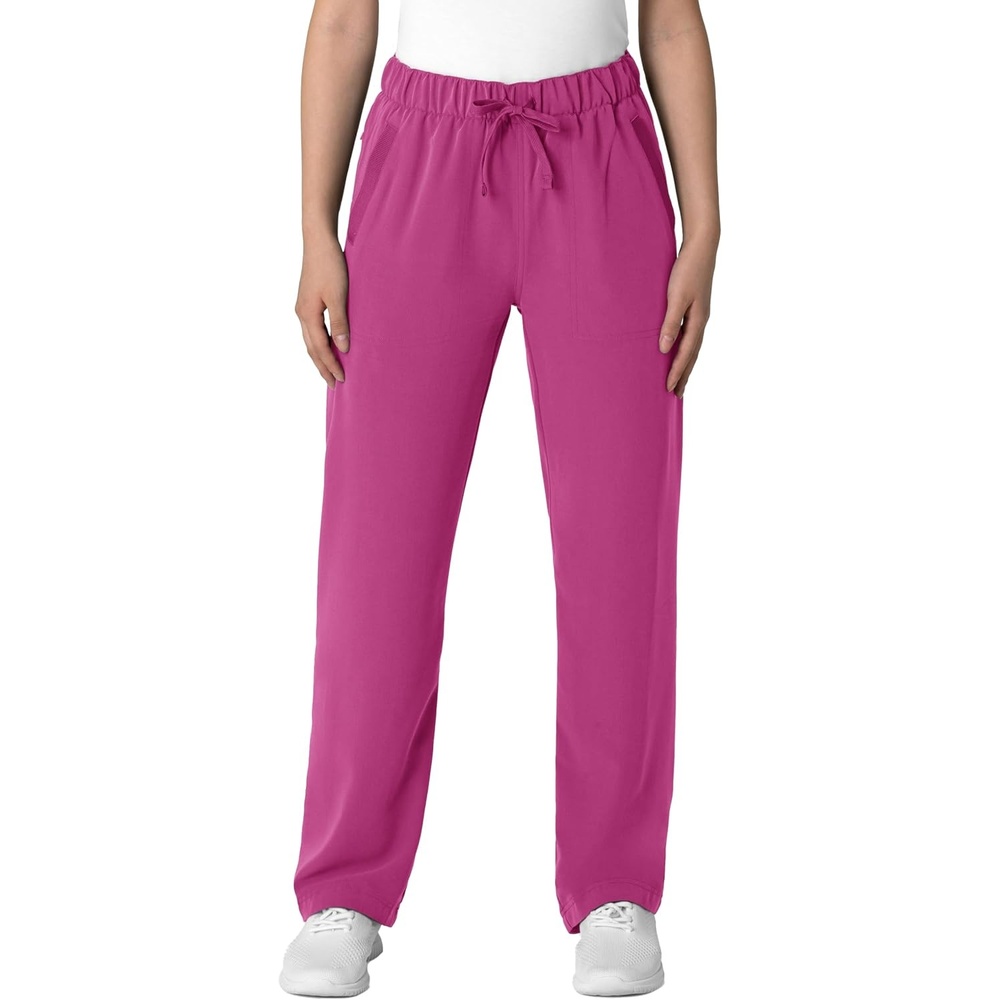 Wink Women’s Women’s Stovepipe High-Low Hem Scrub Pant(Raspberry)