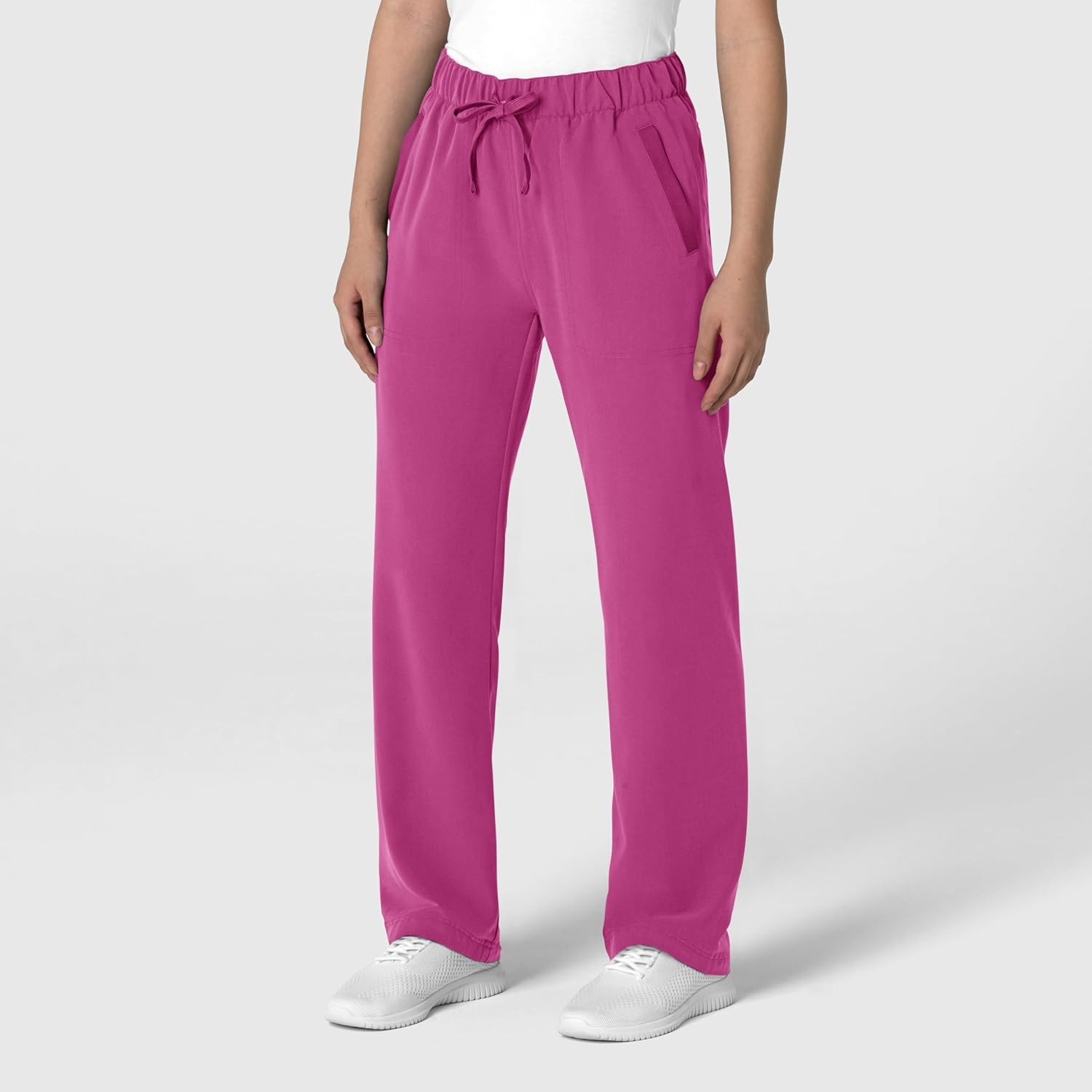 Wink Women’s Women’s Stovepipe High-Low Hem Scrub Pant(Raspberry)