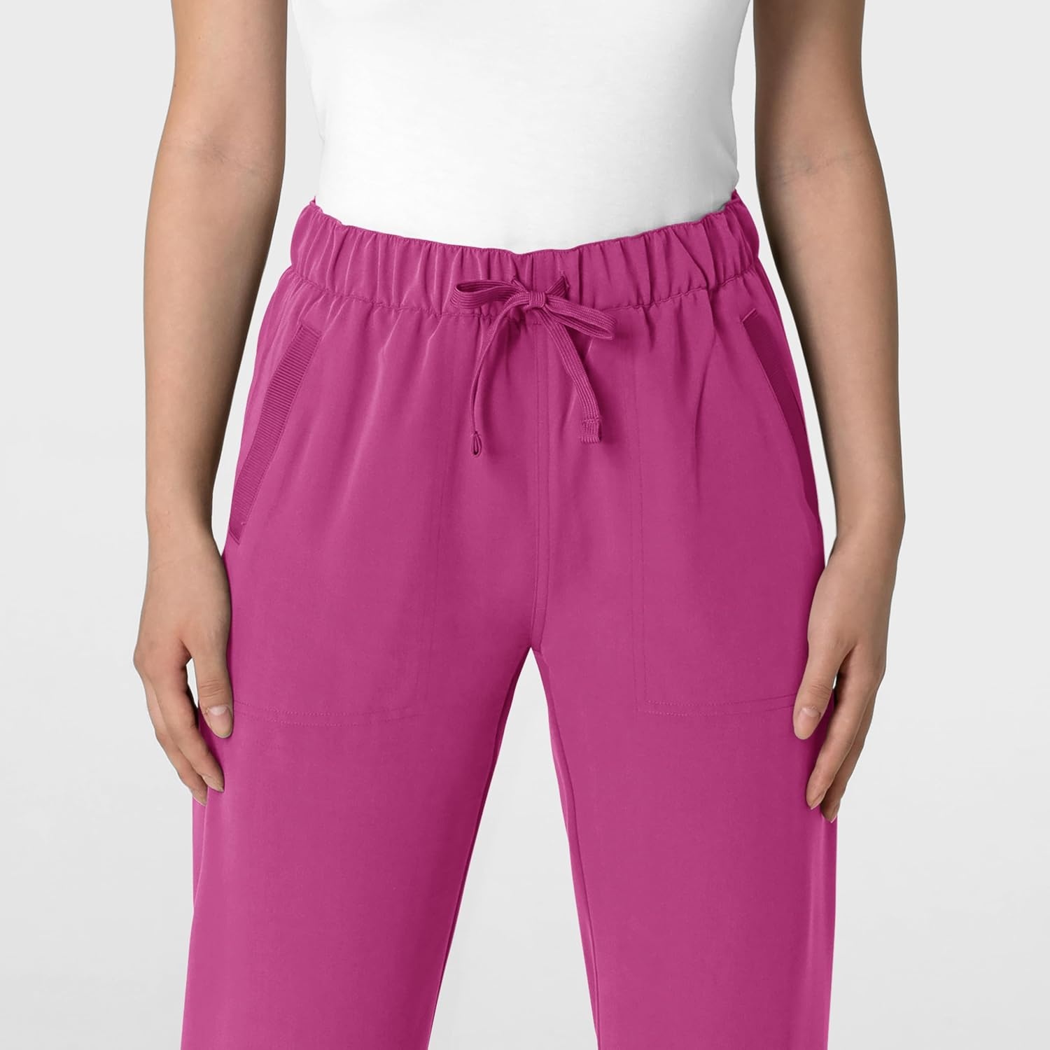 Wink Women’s Women’s Stovepipe High-Low Hem Scrub Pant(Raspberry)