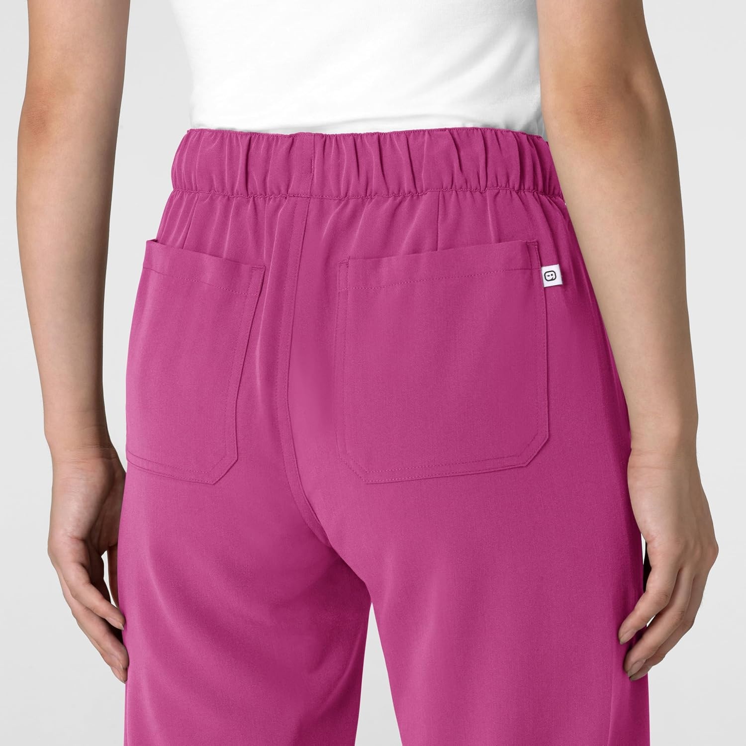 Wink Women’s Women’s Stovepipe High-Low Hem Scrub Pant(Raspberry)