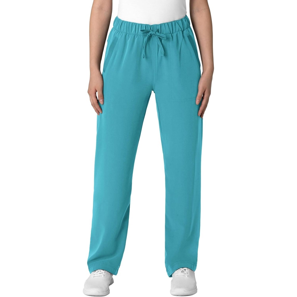 Wink Women’s Women’s Stovepipe High-Low Hem Scrub Pant(Teal Blue)
