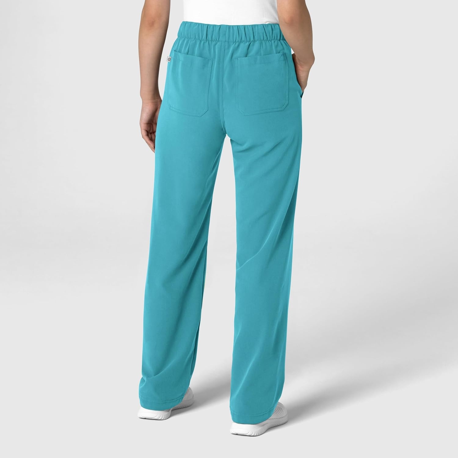 Wink Women’s Women’s Stovepipe High-Low Hem Scrub Pant(Teal Blue)