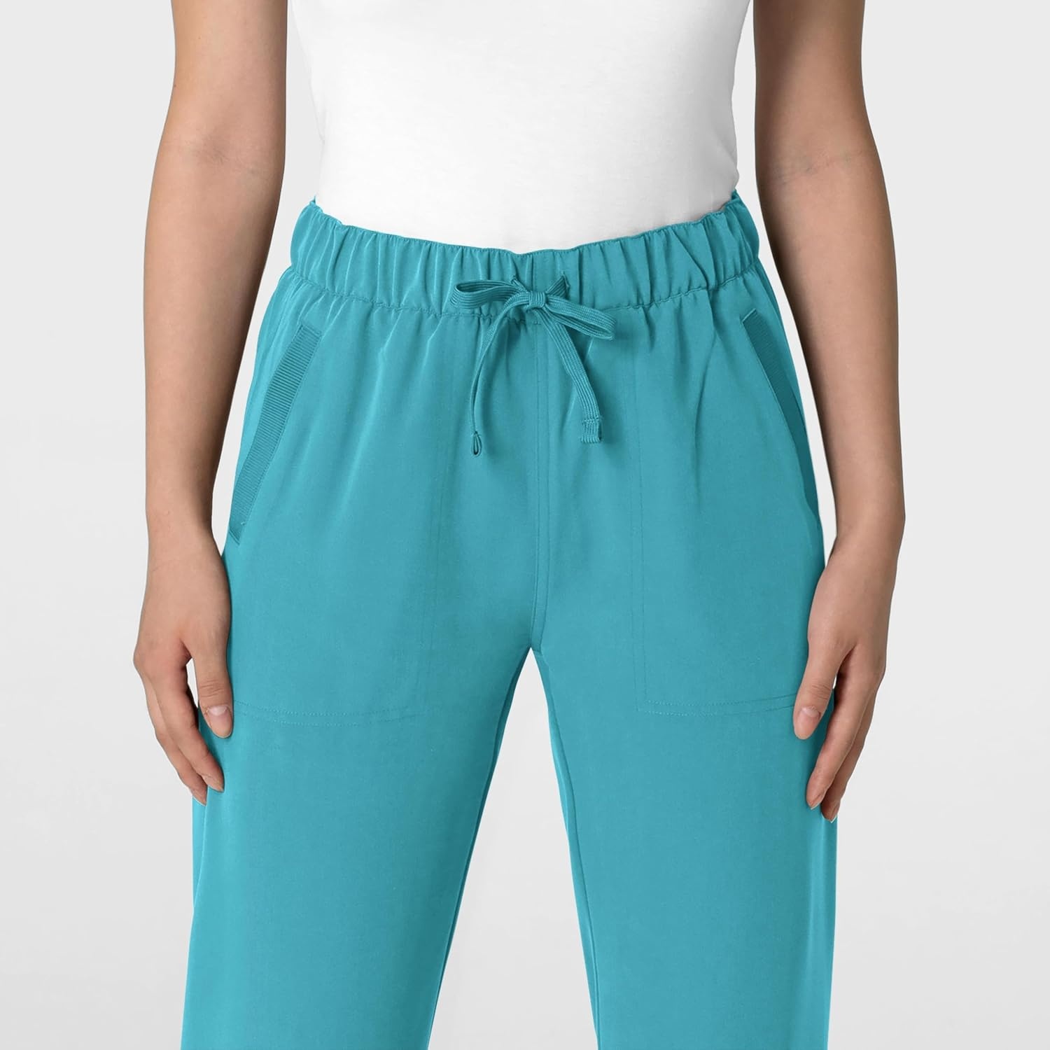 Wink Women’s Women’s Stovepipe High-Low Hem Scrub Pant(Teal Blue)