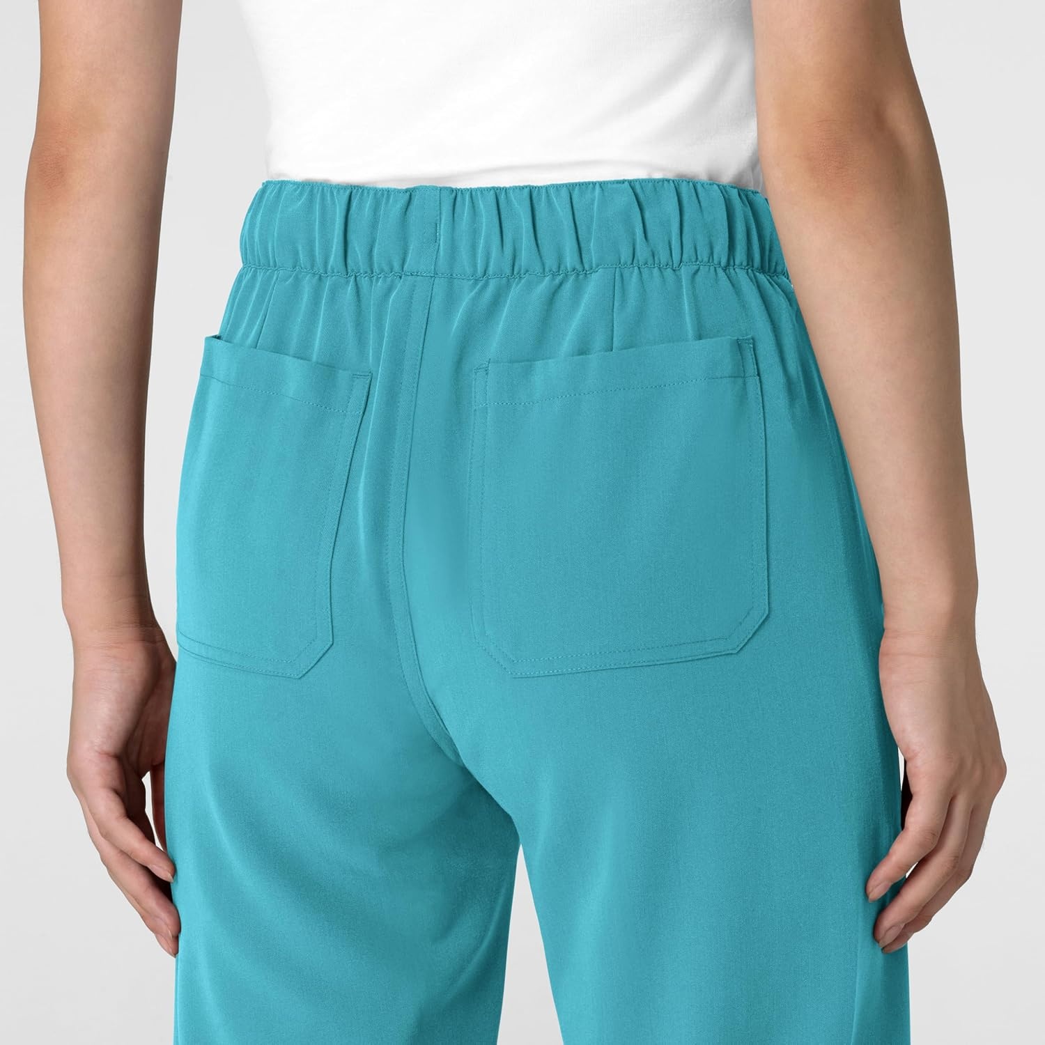 Wink Women’s Women’s Stovepipe High-Low Hem Scrub Pant(Teal Blue)