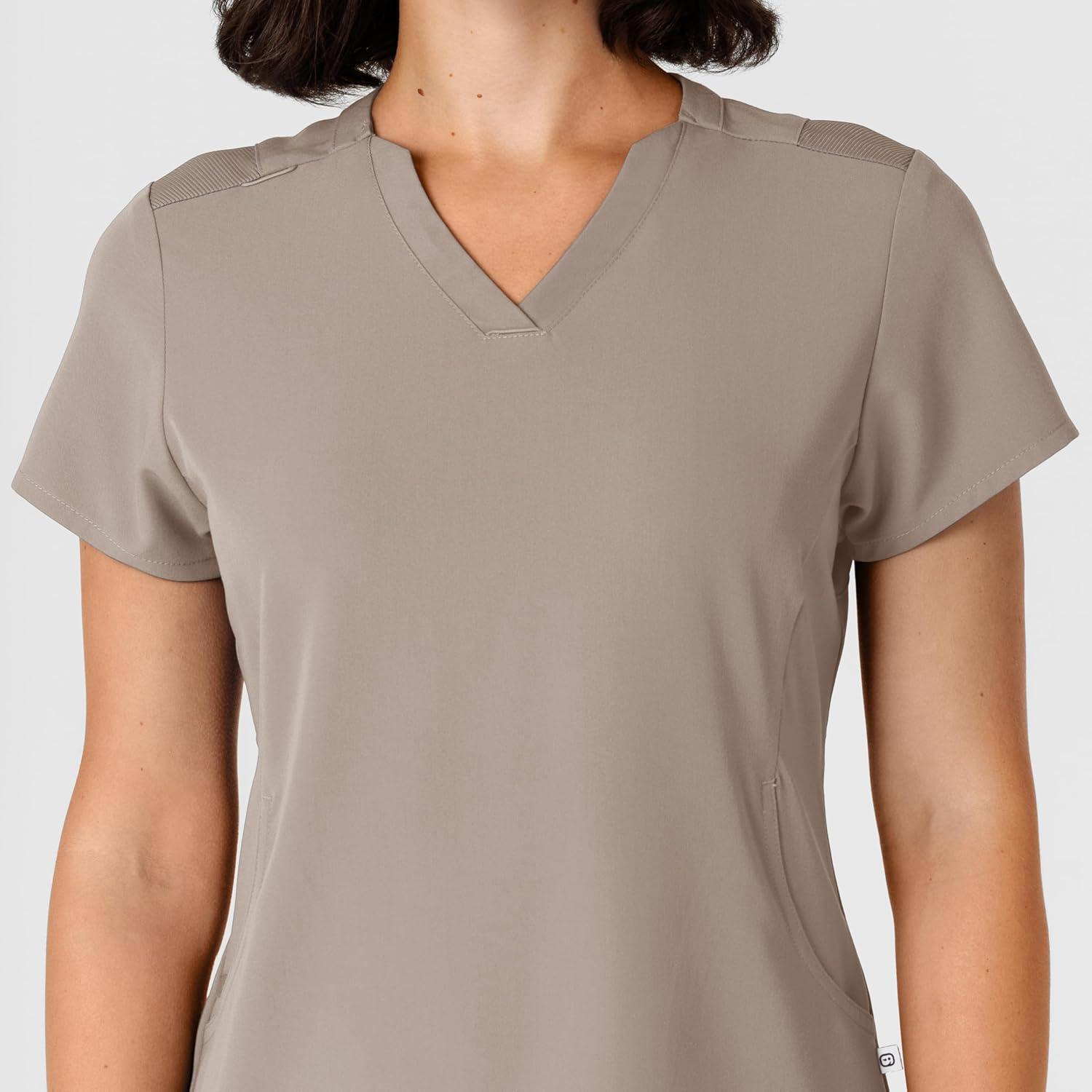 Wink Nova Women’s Flex-n-Reach Shoulder Panel V-Neck Scrub Top – Haze, XS