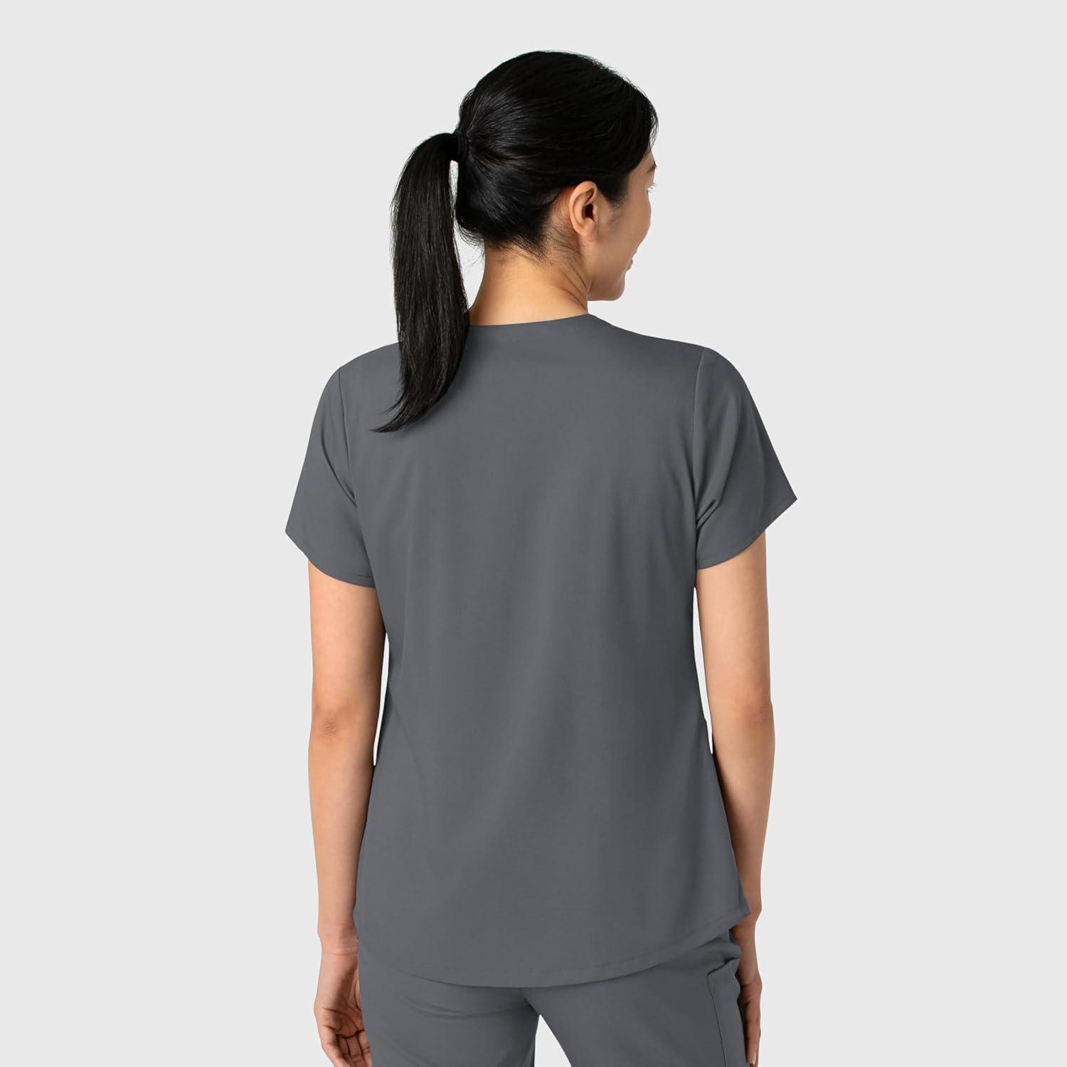 Wink Boundless Women’s 2-Pocket V-Neck Scrub Top – Pewter, L