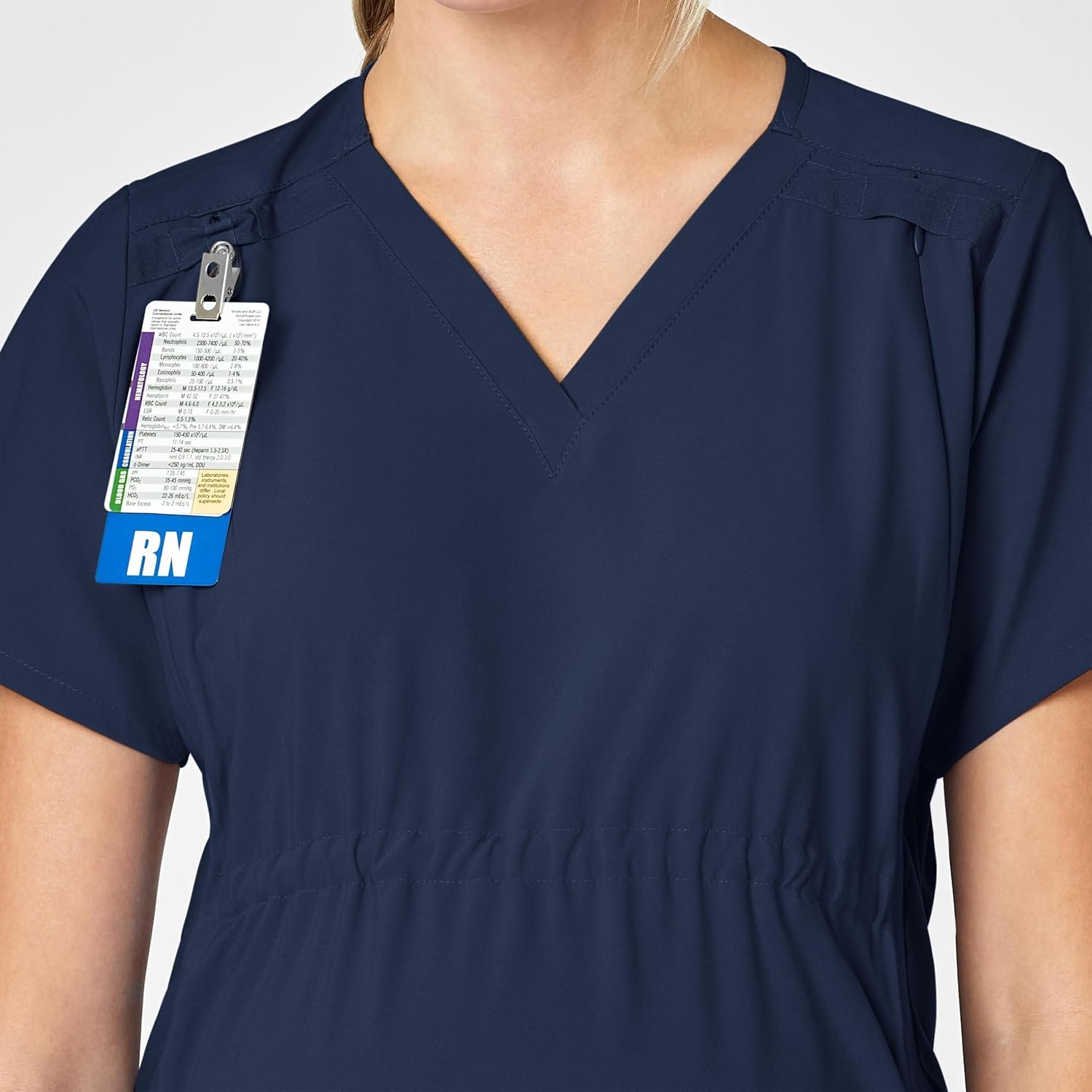 Wink W123 Maternity V-Neck Scrub Top(Navy)