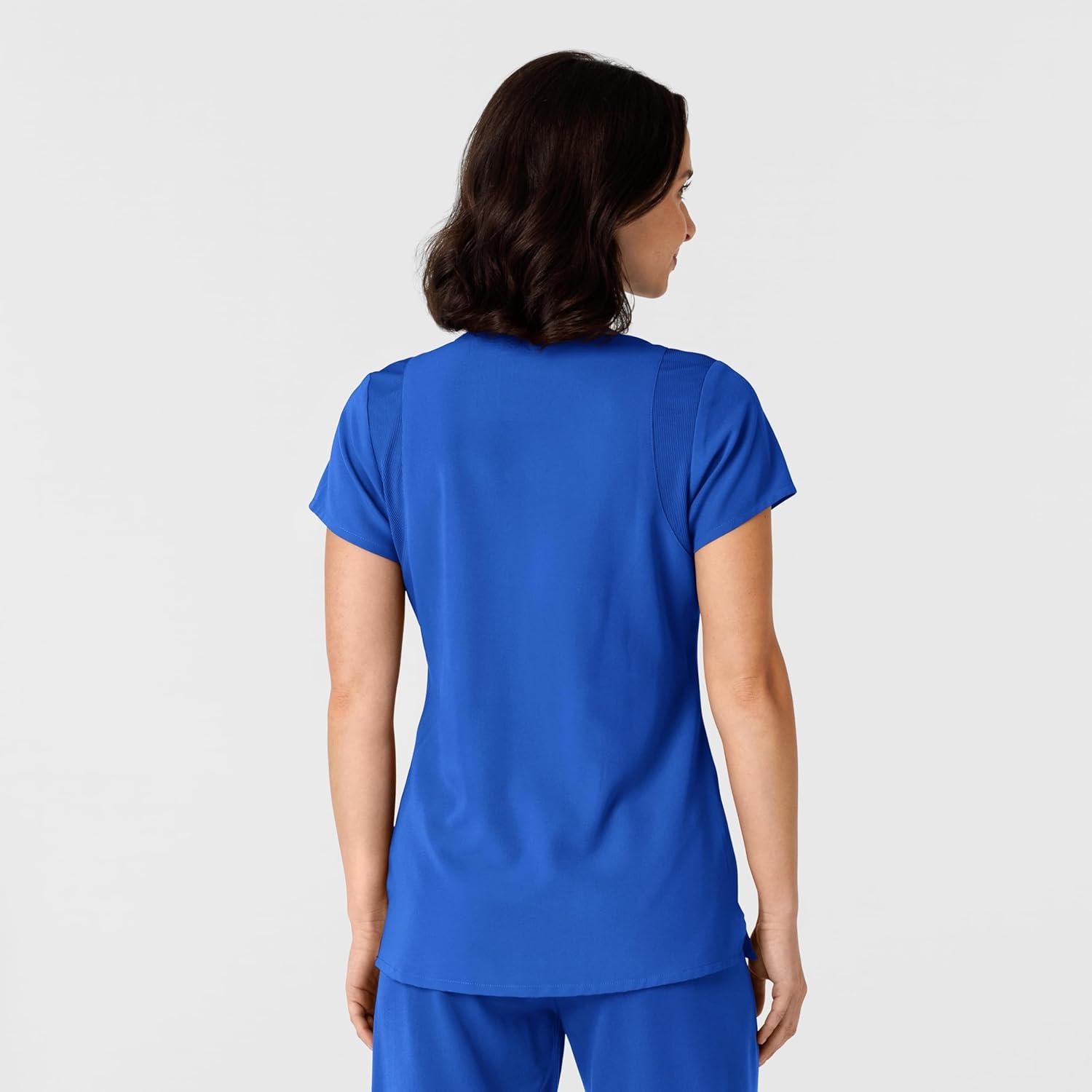 Wink Nova Women’s Flex-n-Reach Shoulder Panel V-Neck Scrub Top – Royal, L