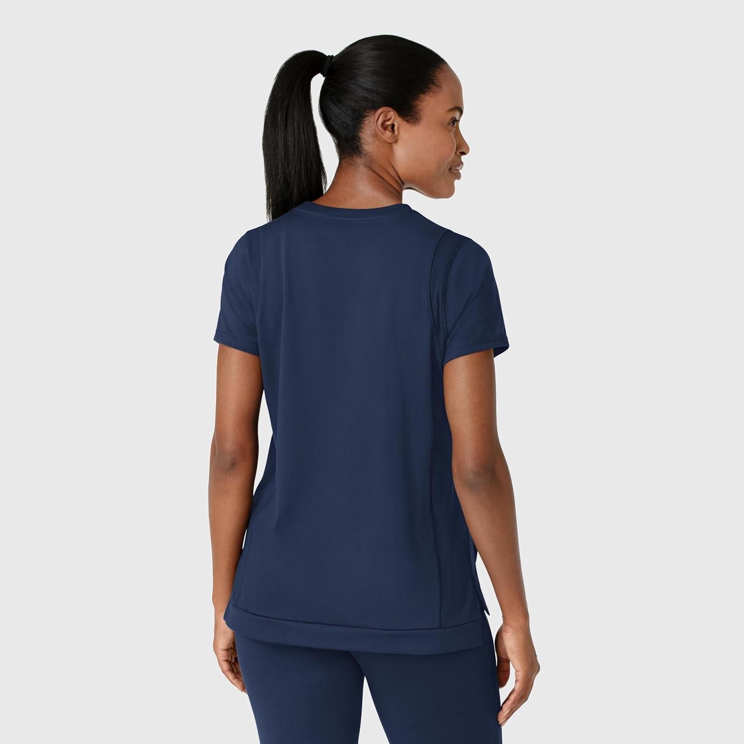 Wink Knit Women’s Flex-n-Reach Crew Neck Scrub Top – Navy, 2X
