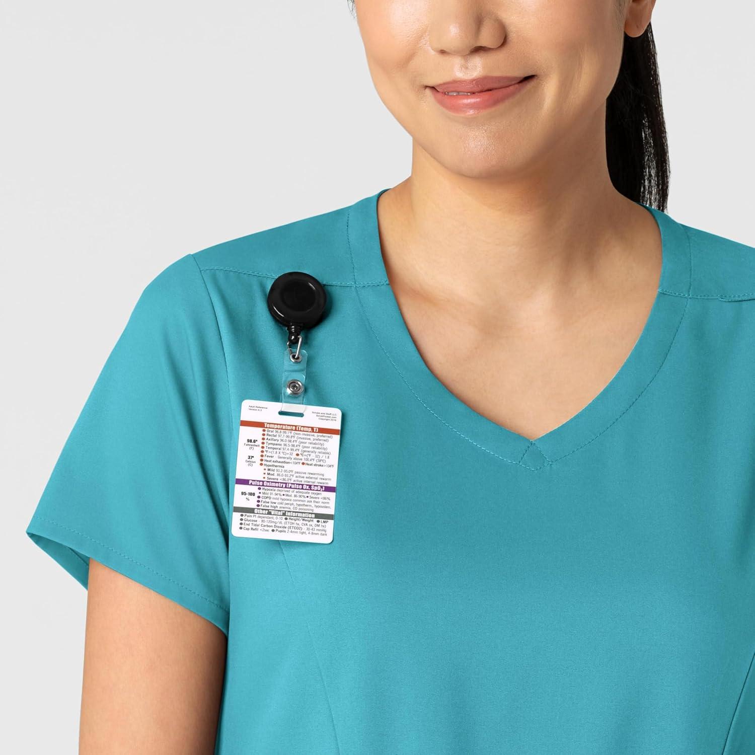 Wink Boundless Women’s 2-Pocket V-Neck Scrub Top – Teal, 5X