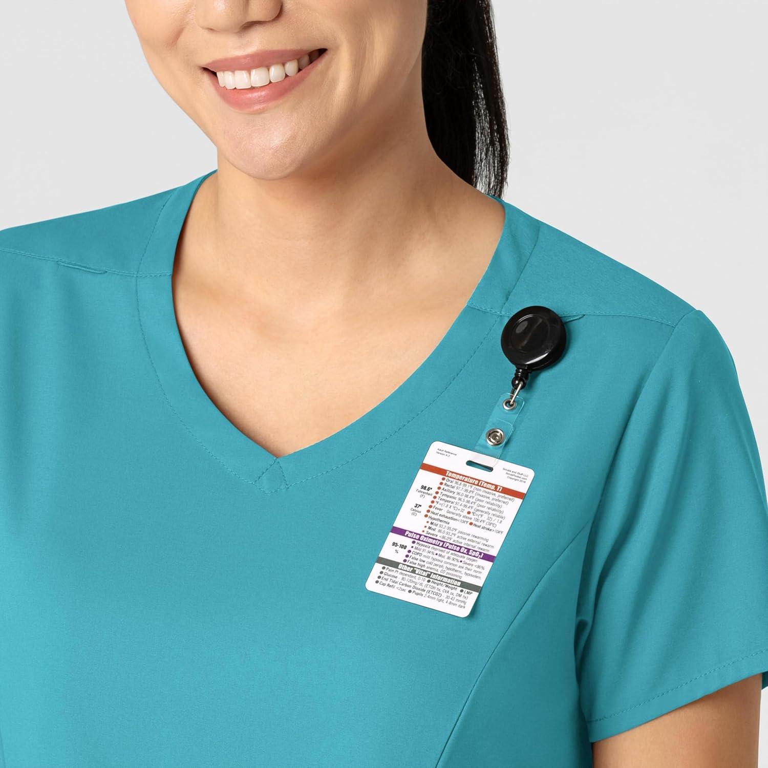 Wink Boundless Women’s 2-Pocket V-Neck Scrub Top – Teal, 5X