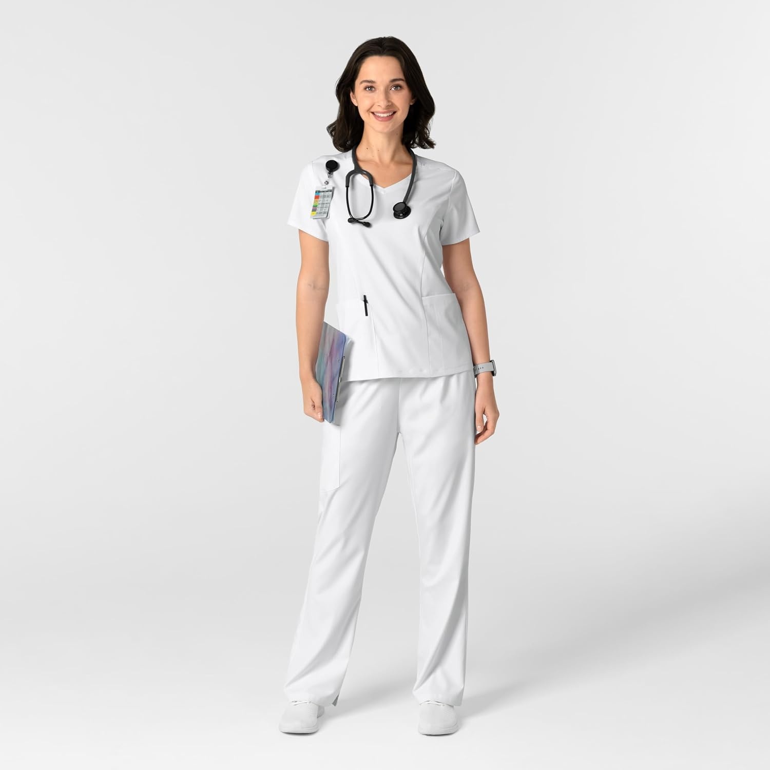 Wink Boundless Women’s Bootcut Scrub Pant(White)