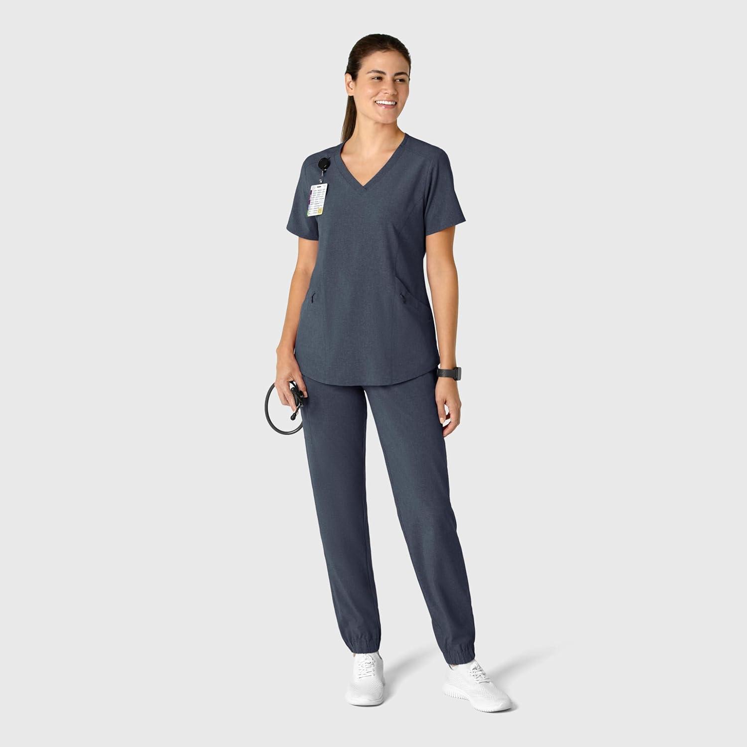 Wink Womens Scrub Top(Navy Heather)