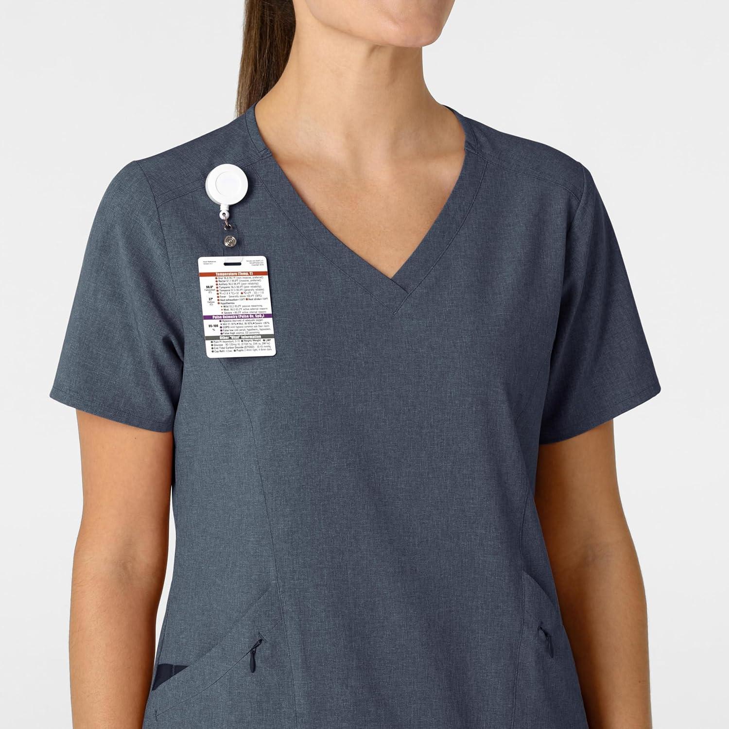 Wink Womens Scrub Top(Navy Heather)