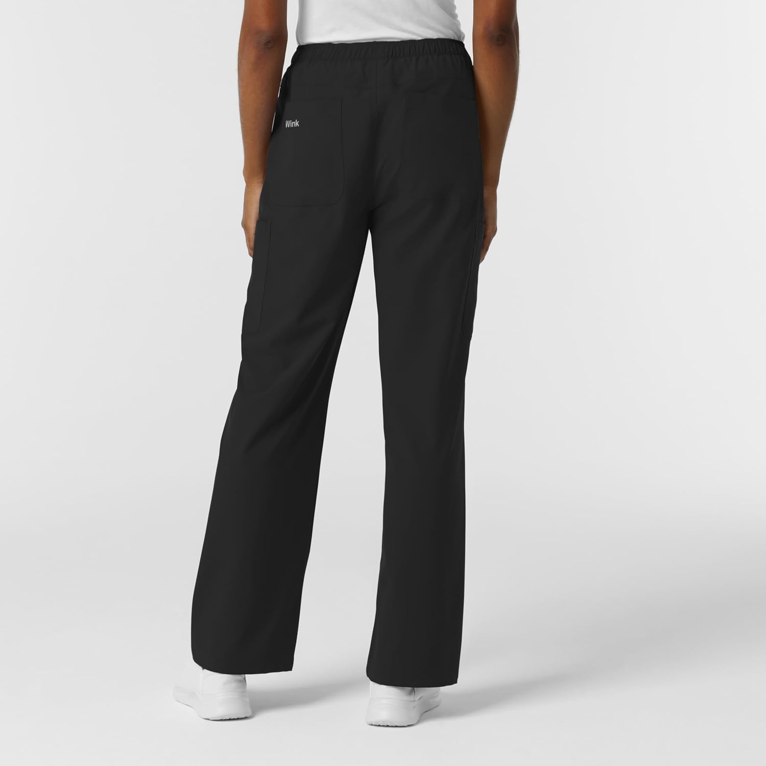 Wink NURTUR Women’s Straight Leg Cargo Scrub Pant(Black)