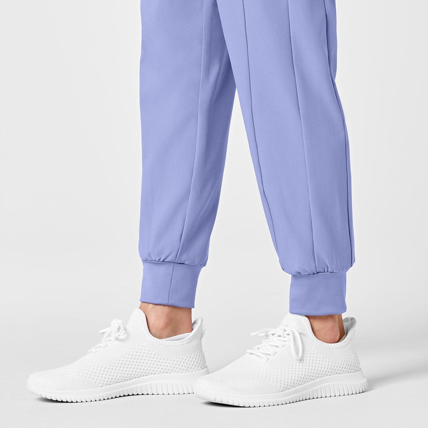 WonderWink Women’s W123 Maternity Jogger Scrub Pant(Ceil Blue)