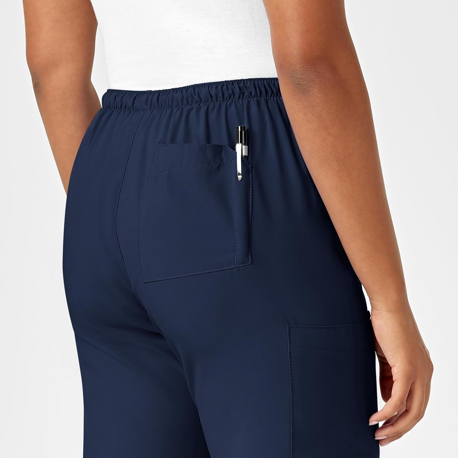 WonderWink W123 Women’s Drawstring Scrub Pant — Navy, 1X