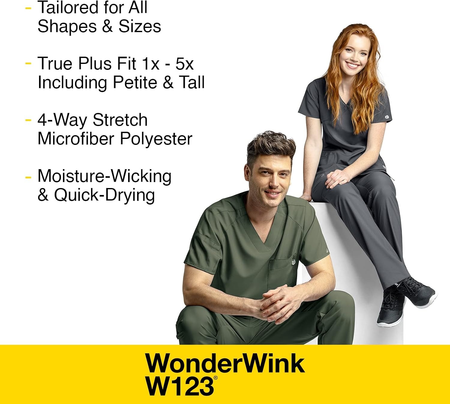 WonderWink W123 Women’s Drawstring Scrub Pant — Navy, 1X