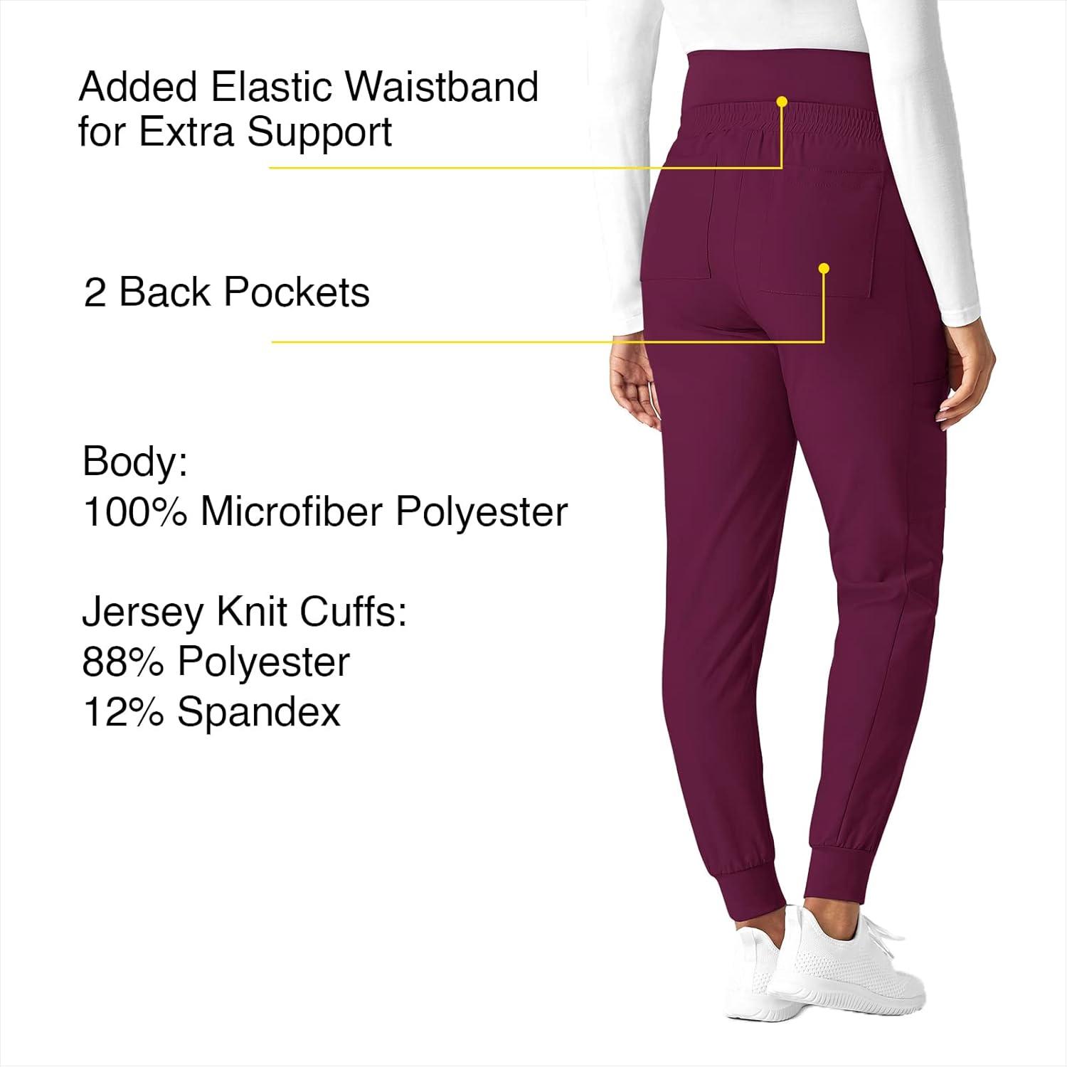 WonderWink Women’s W123 Maternity Jogger Scrub Pant(Wine)
