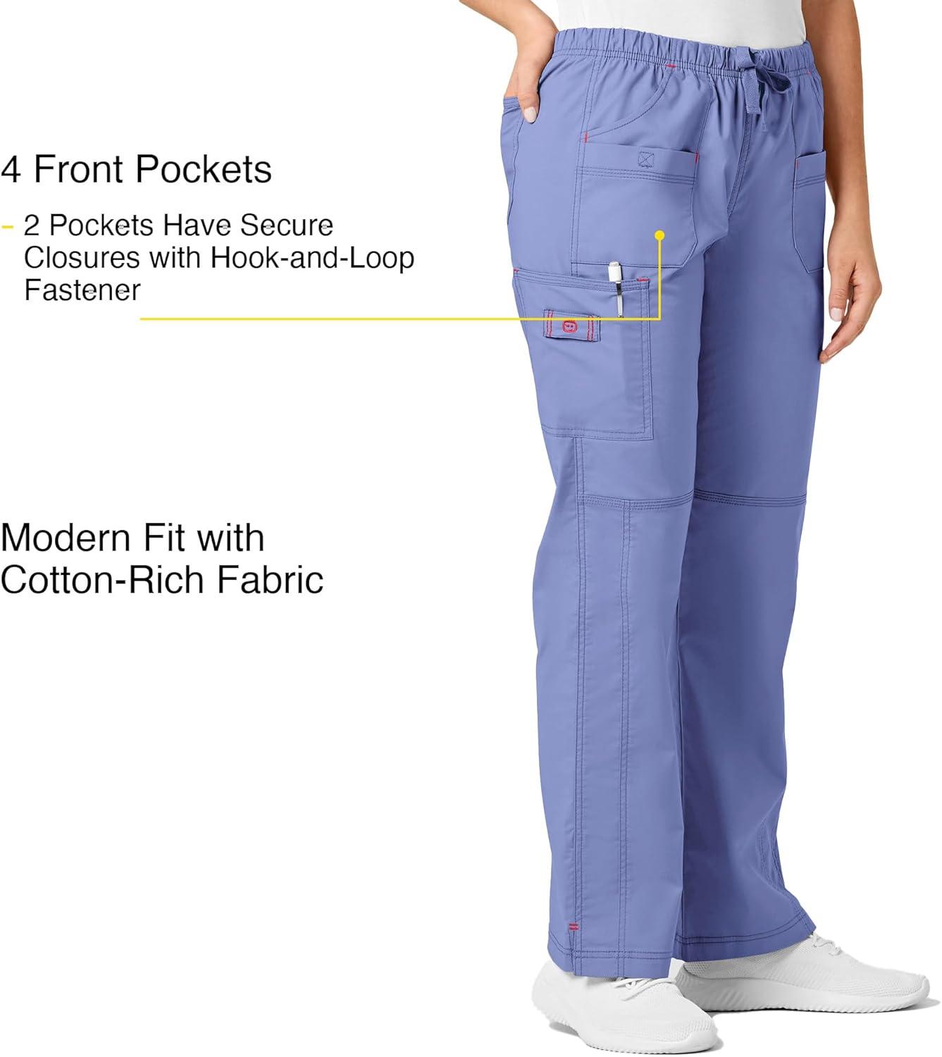 WonderWink Women’s Wonderflex Faith Scrub Pant(Ceil Blue)