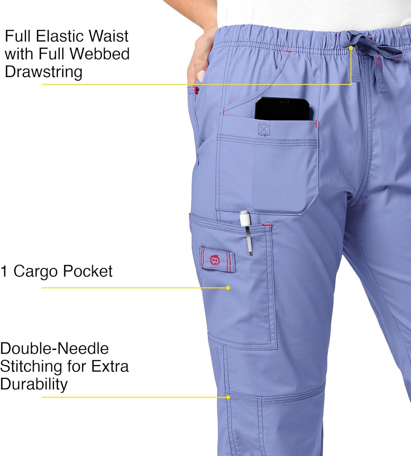 WonderWink Women’s Wonderflex Faith Scrub Pant(Ceil Blue)
