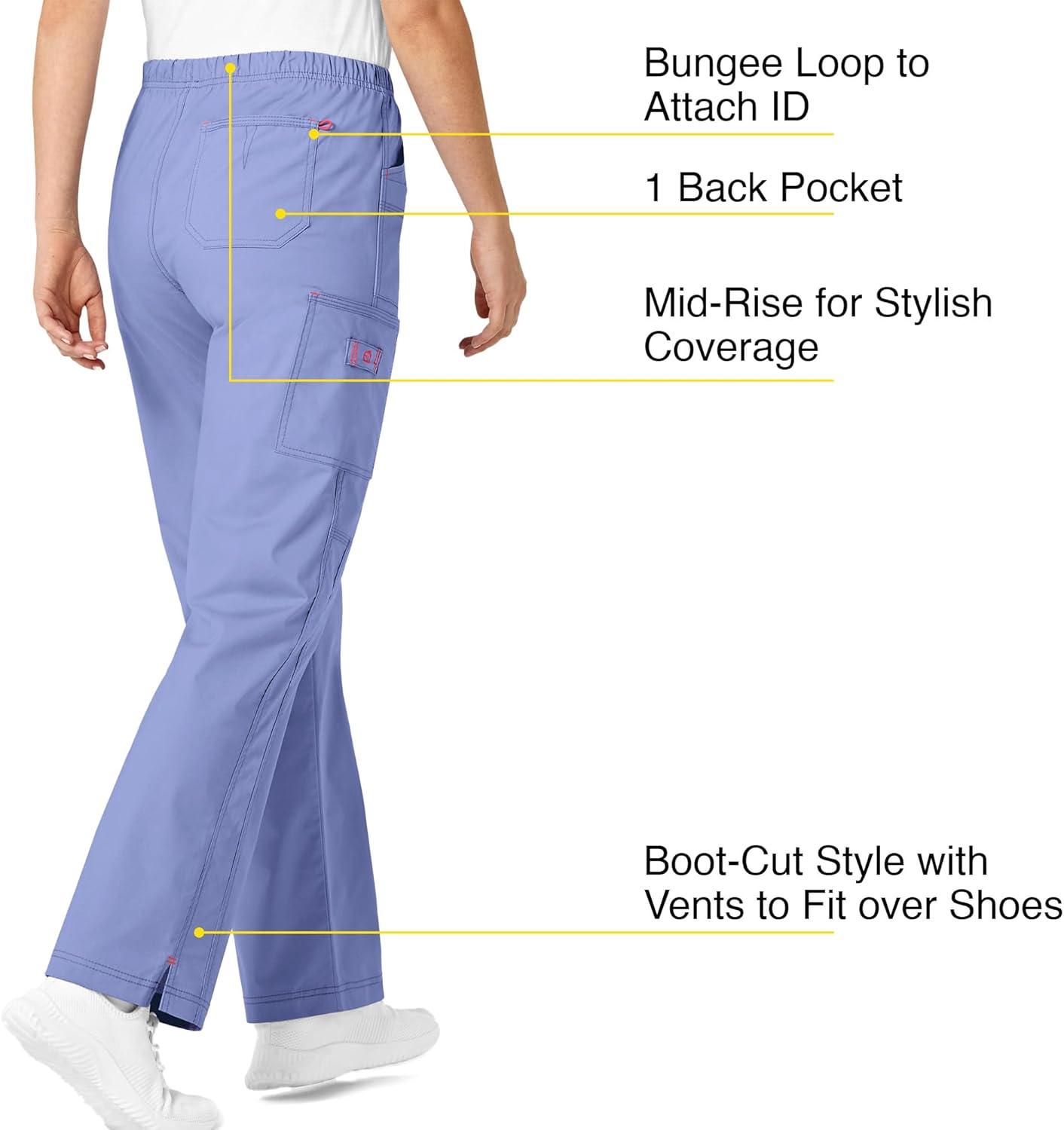 WonderWink Women’s Wonderflex Faith Scrub Pant(Ceil Blue)