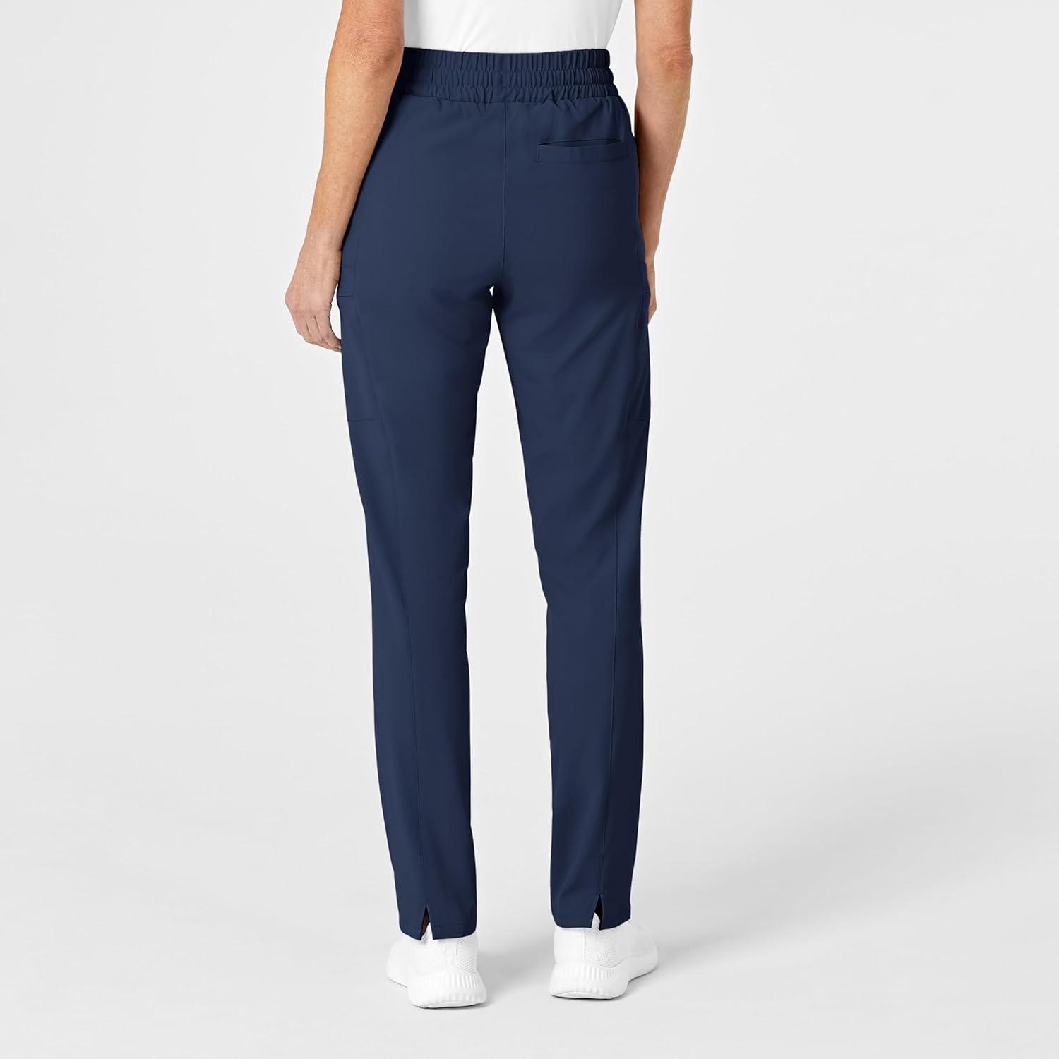 Wink Scrubs for Women, Renew, High-Waist Slim-Leg Pants with Drawstring and 5 Pockets(Navy)