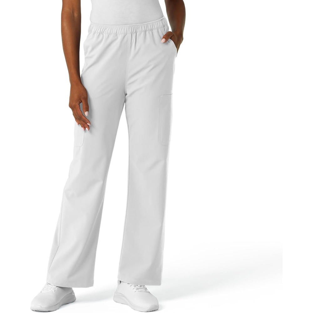 Wink NURTUR Women’s Straight Leg Cargo Scrub Pant, White, 3XL