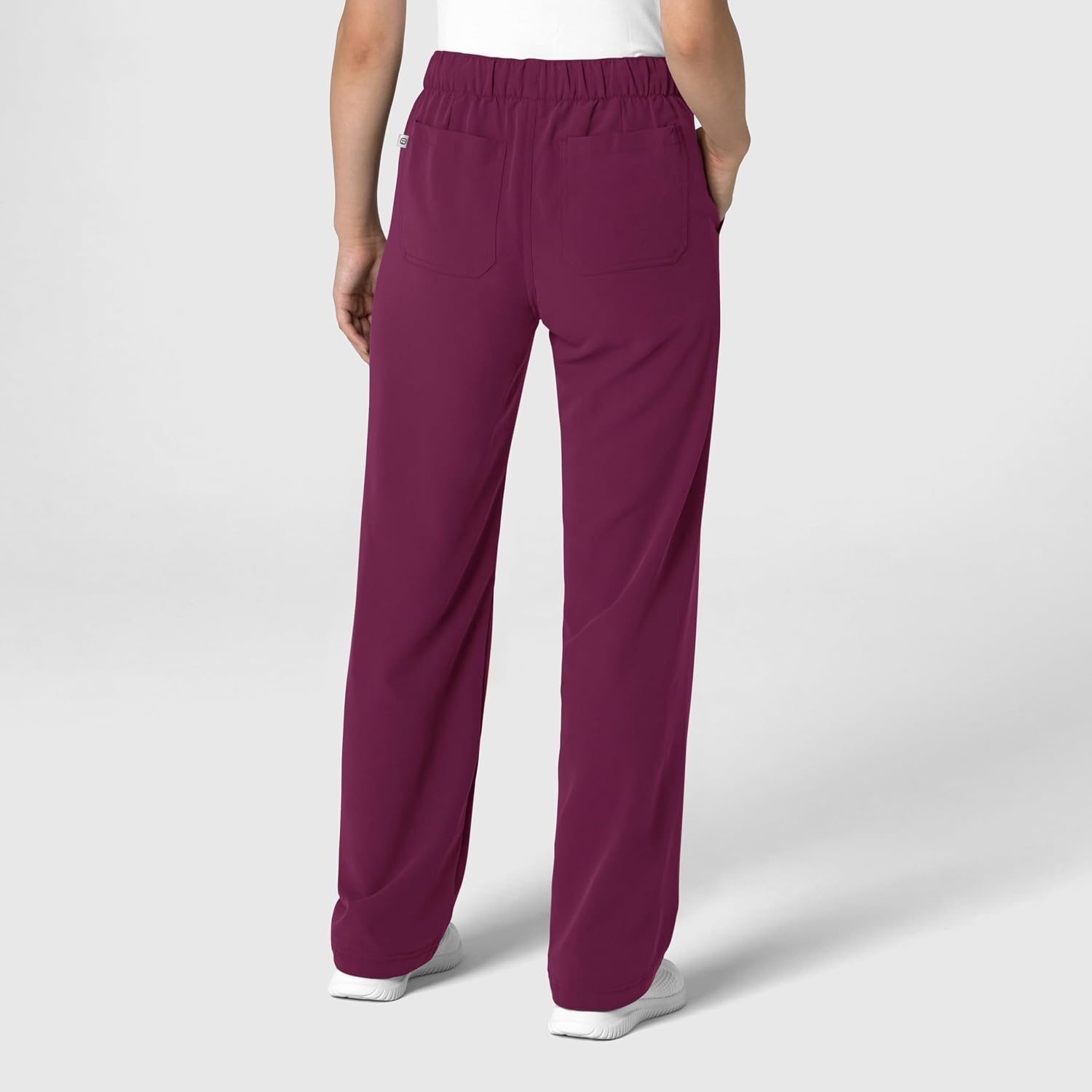 Wink Women’s Women’s Stovepipe High-Low Hem Scrub Pant(Wine)