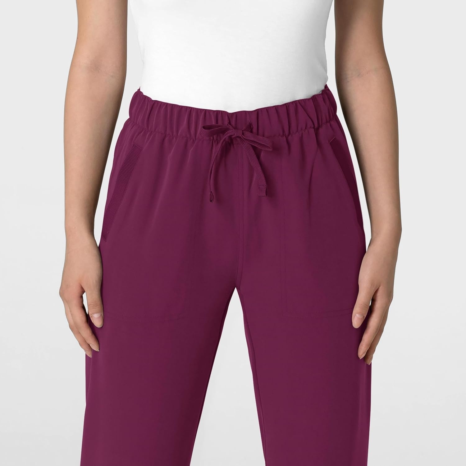 Wink Women’s Women’s Stovepipe High-Low Hem Scrub Pant(Wine)