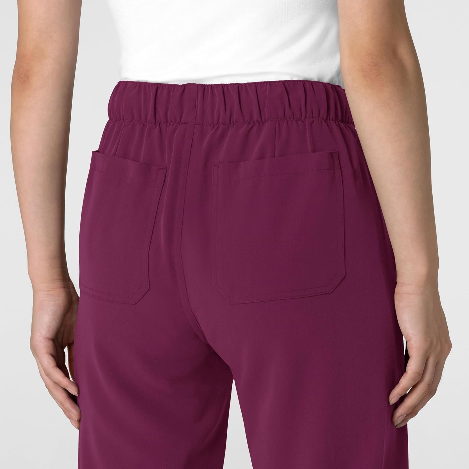 Wink Women’s Women’s Stovepipe High-Low Hem Scrub Pant(Wine)