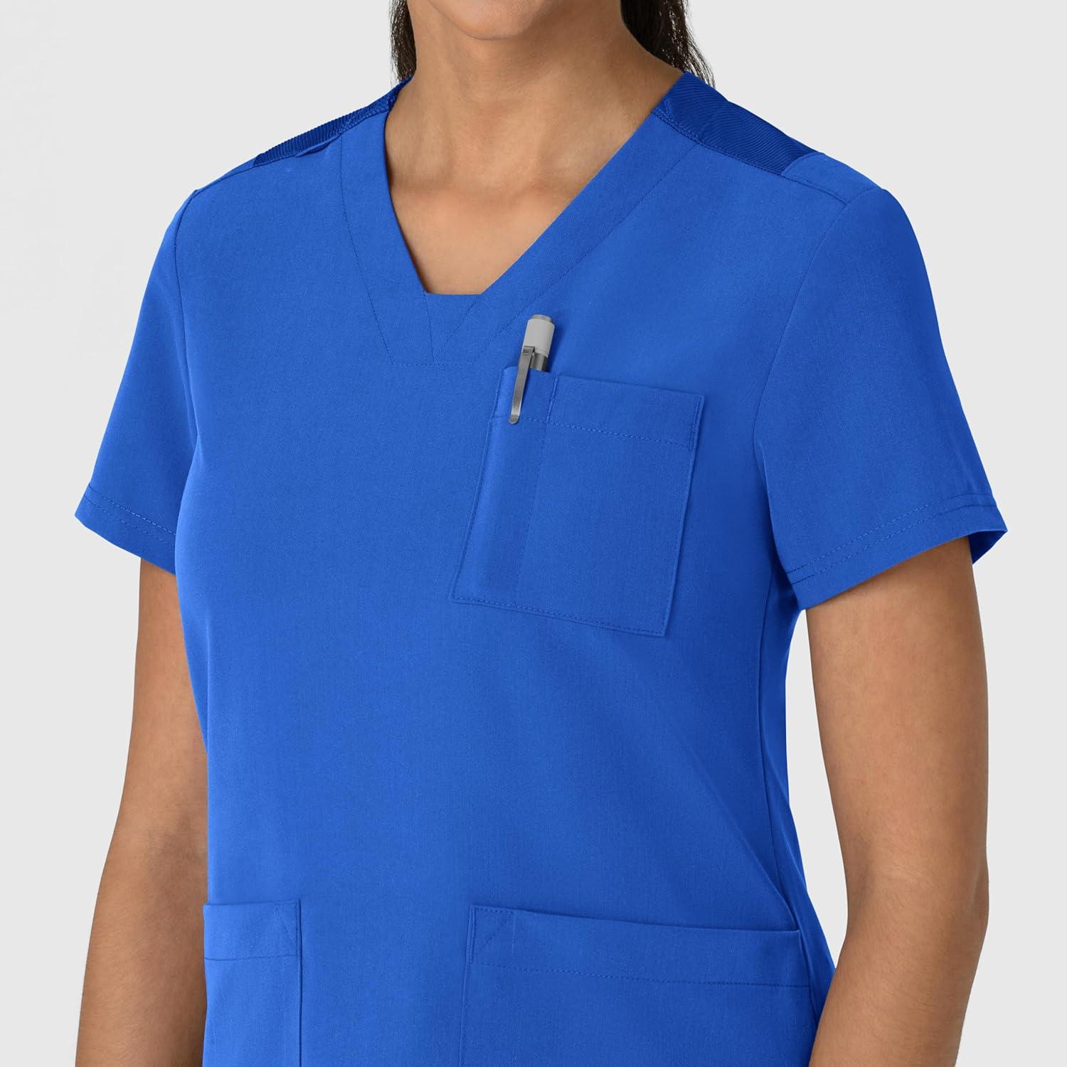 Wink Women’s Women’s Flex-n-Reach V-Neck Scrub Top(Royal)