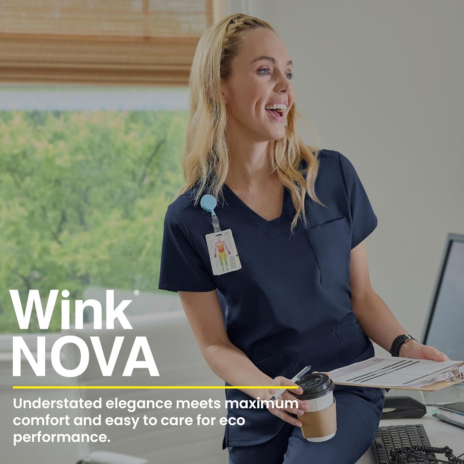Wink Women’s Women’s Flex-n-Reach V-Neck Scrub Top(Royal)