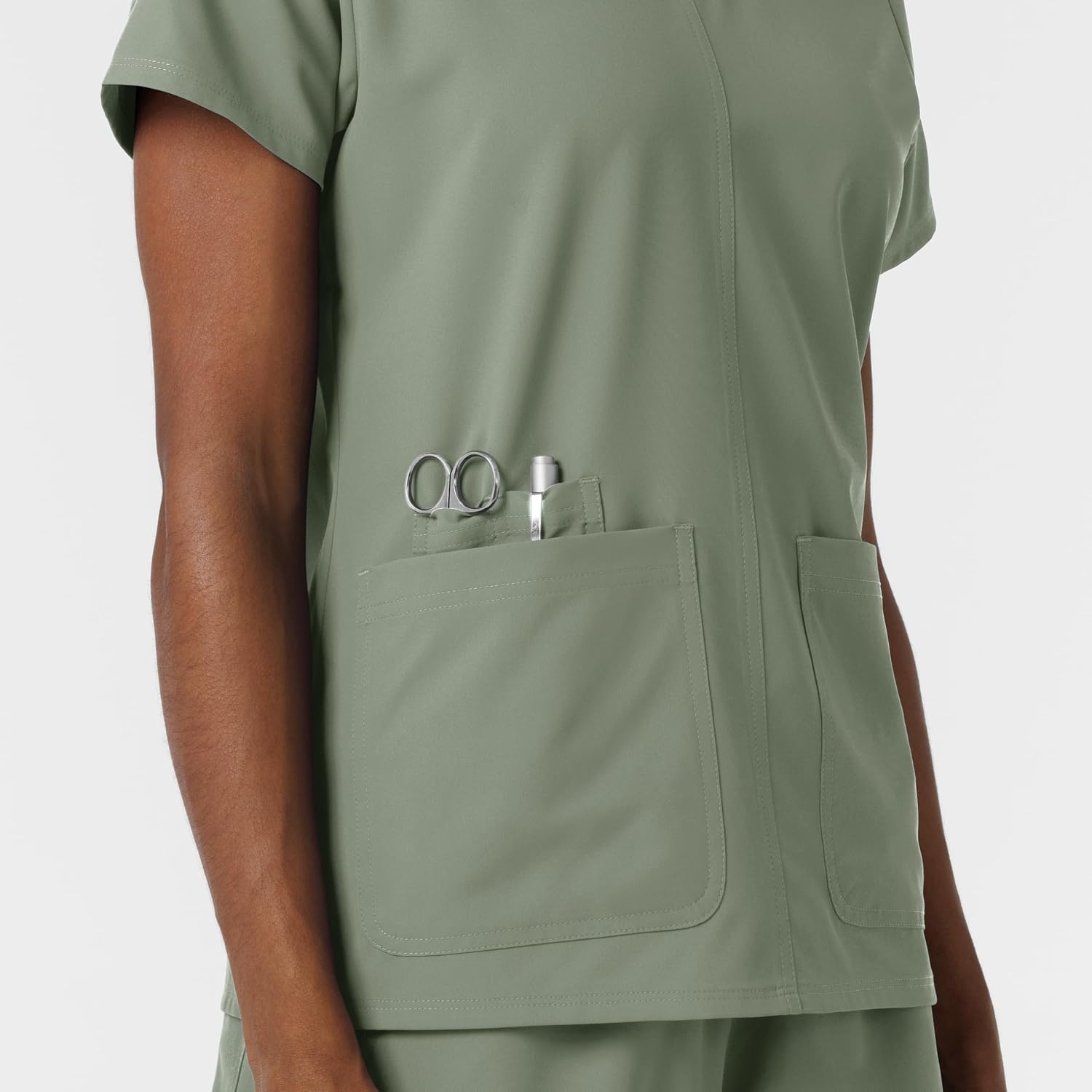 Wink Women’s Women’s V-Neck Scrub Top(Sage)