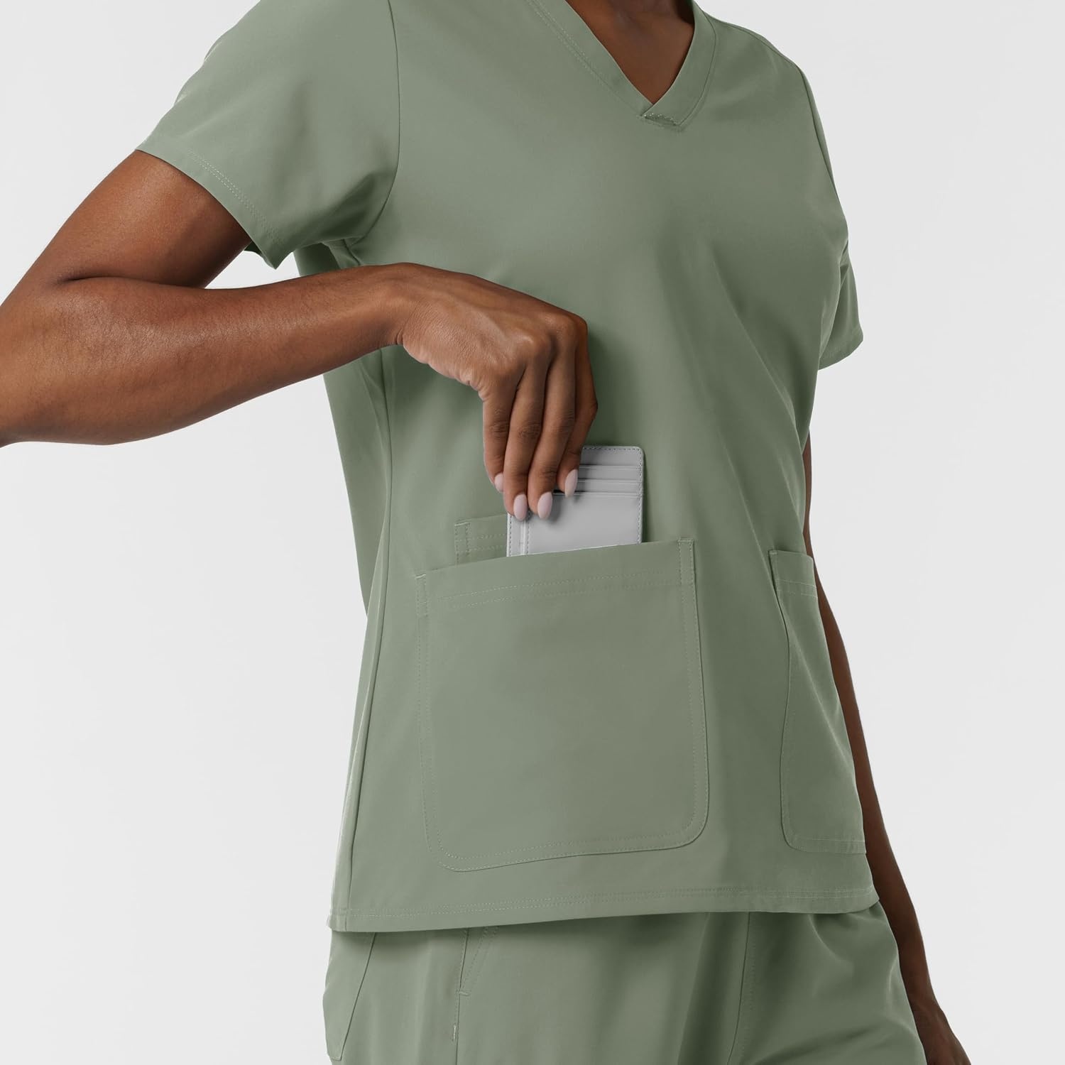 Wink Women’s Women’s V-Neck Scrub Top(Sage)