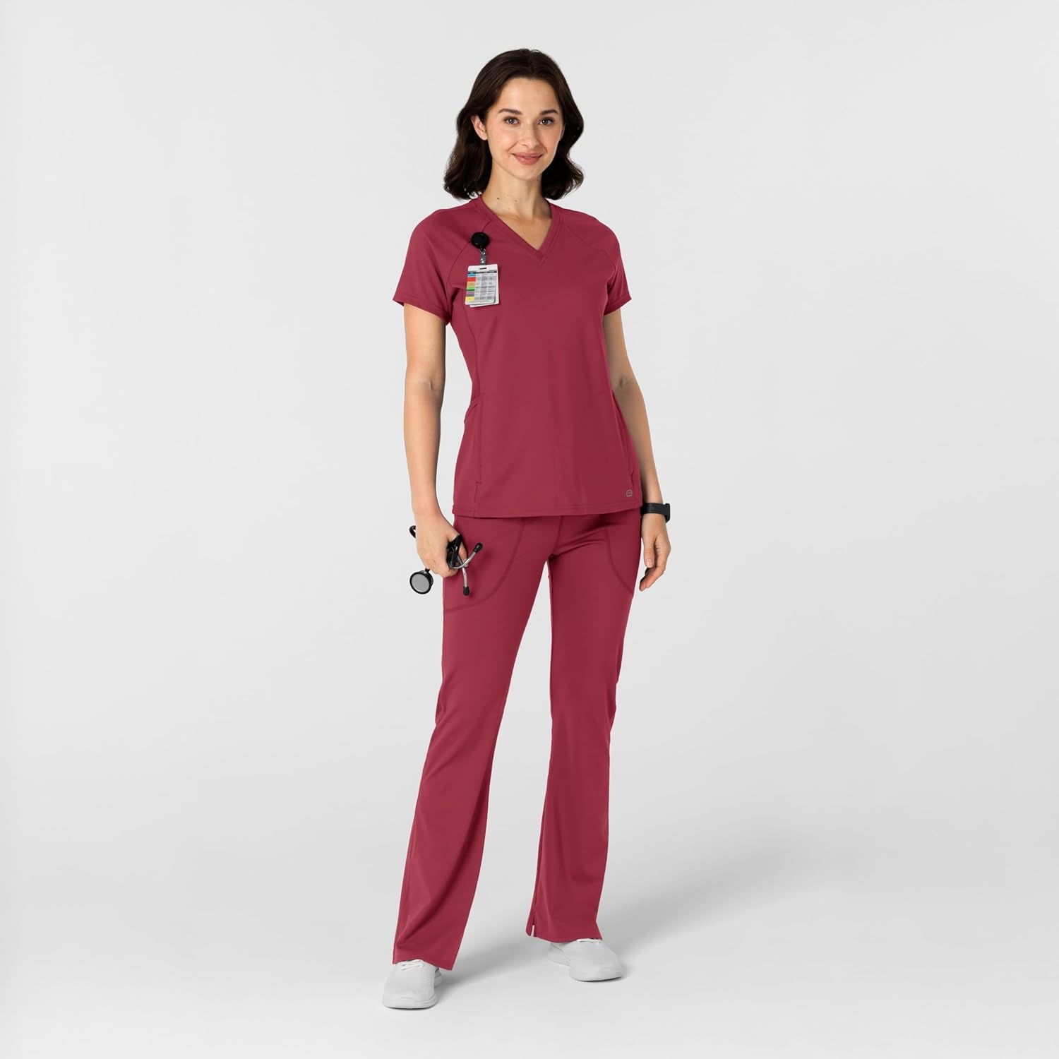 Wink Renew Women’s Flare Yoga Scrub Pant(Ruby)
