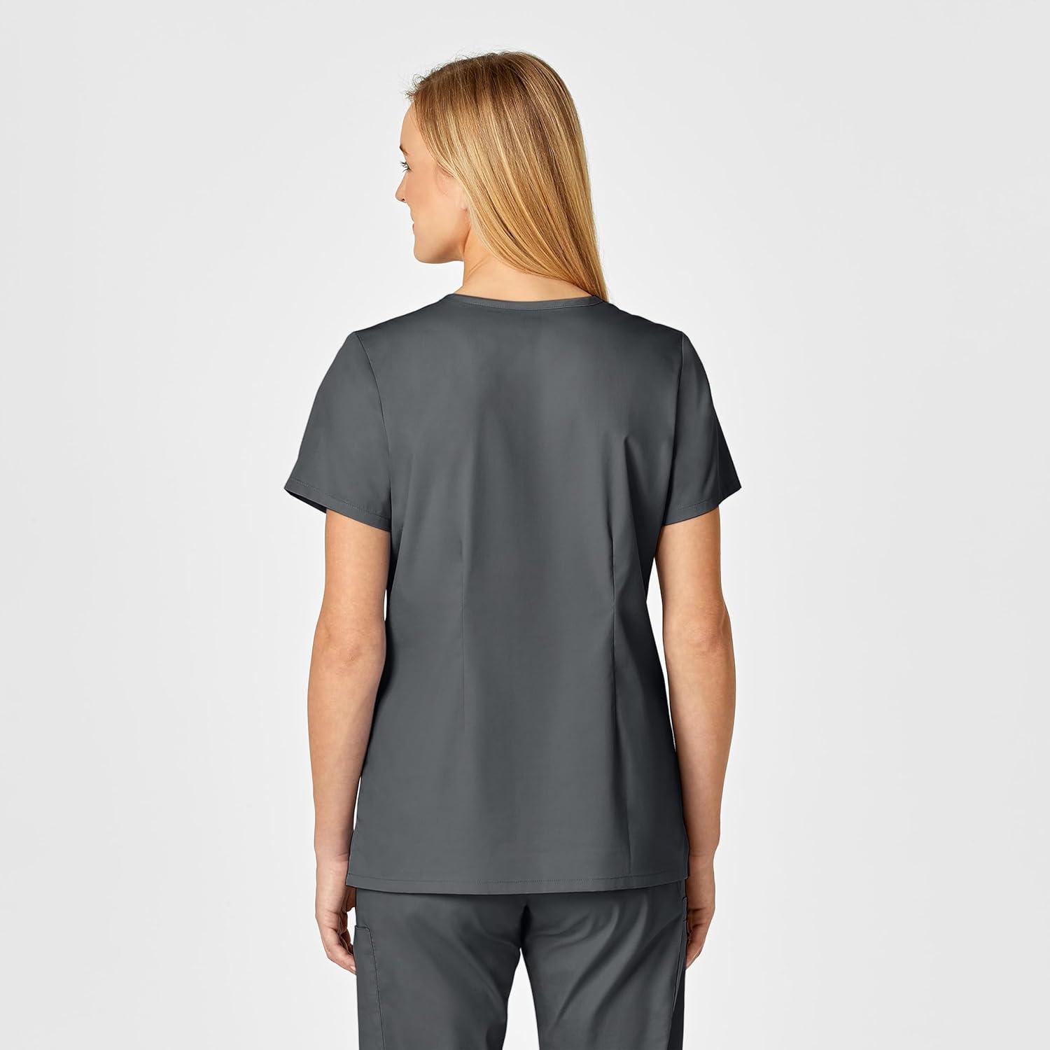 Wink Women’s Women’s Shaped V-Neck Top(Pewter)