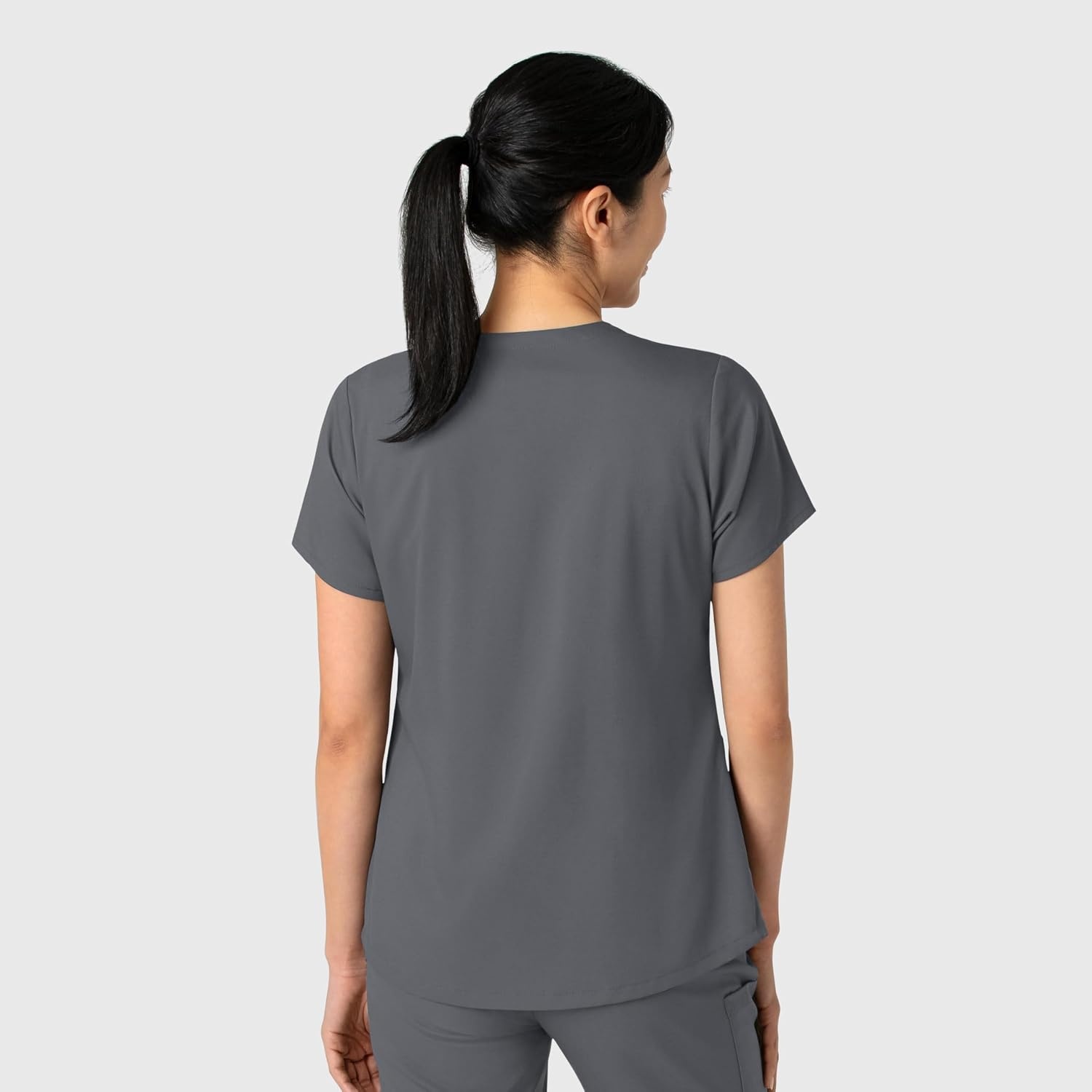 Wink Boundless Women’s 2-Pocket V-Neck Scrub Top(Pewter)