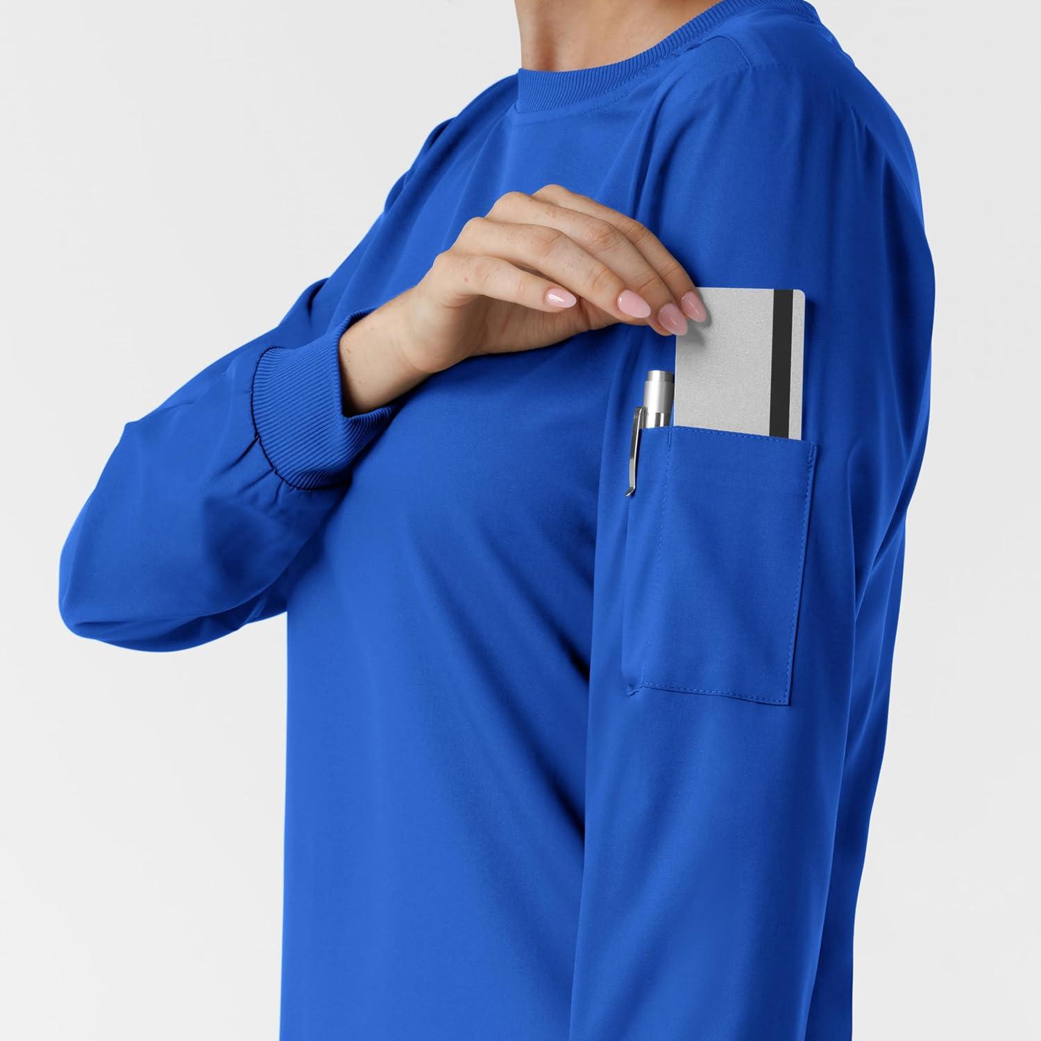 Wink Boundless Scrubs for Women, Classic Long Sleeve Scrub Tee – Royal, M
