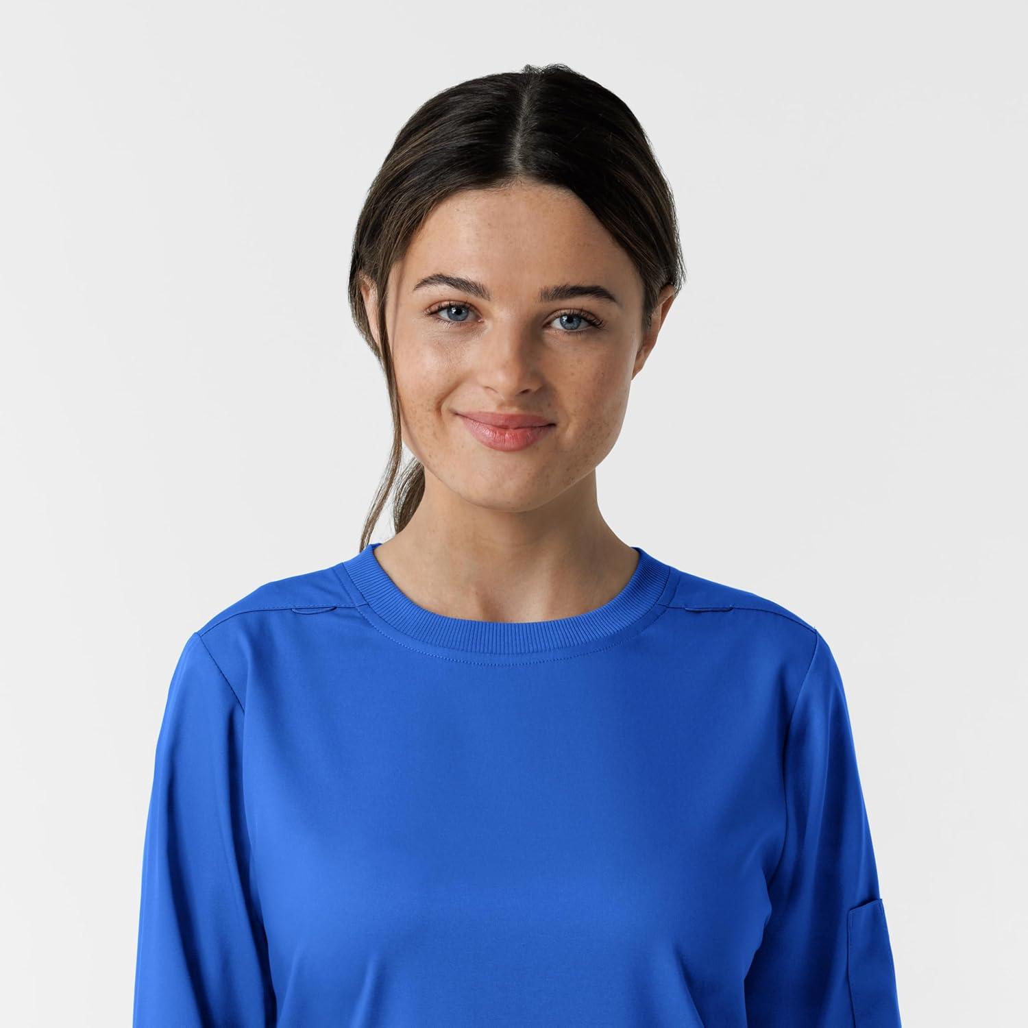 Wink Boundless Scrubs for Women, Classic Long Sleeve Scrub Tee – Royal, M