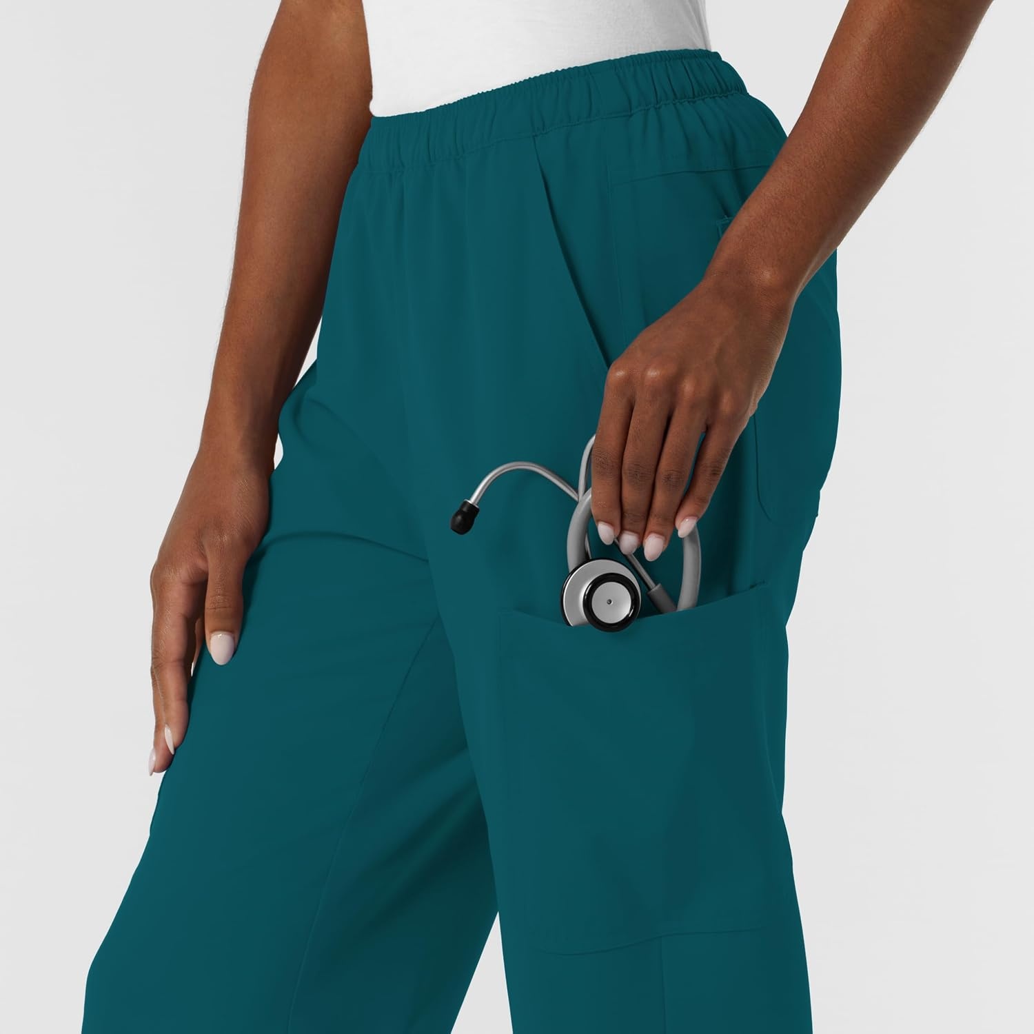 Wink NURTUR Women’s Straight Leg Cargo Scrub Pant, Caribbean, XL PET