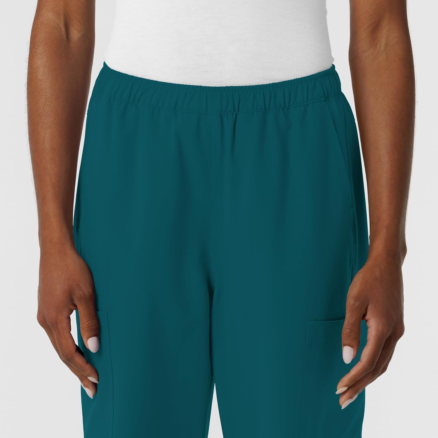Wink NURTUR Women’s Straight Leg Cargo Scrub Pant, Caribbean, XL PET