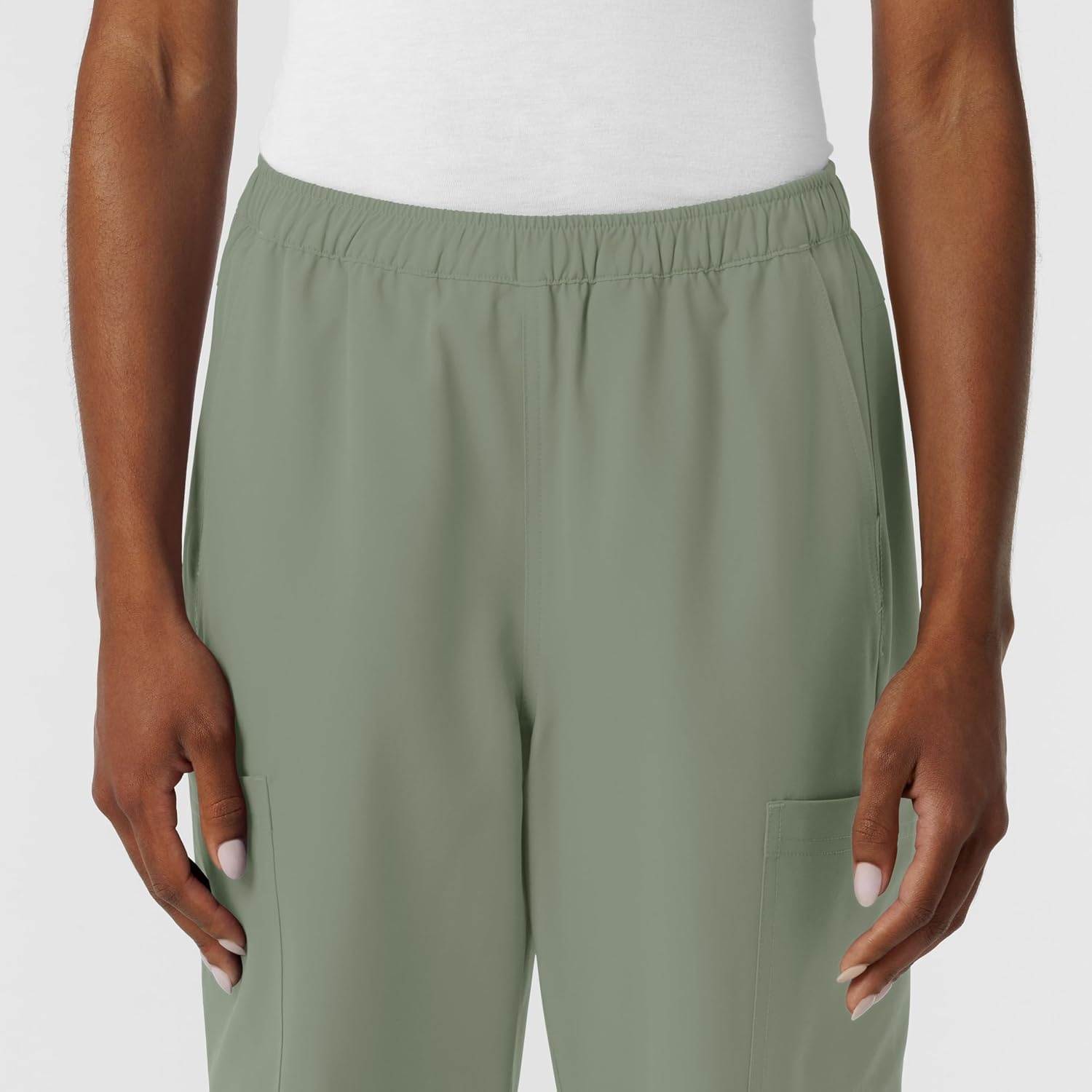 Wink NURTUR Women’s Straight Leg Cargo Scrub Pant, Sage, L PET